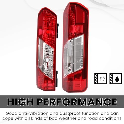 HECASA Pair Tail Light Compatible with 2015-2024 Ford Transit 150 250 350 350HD