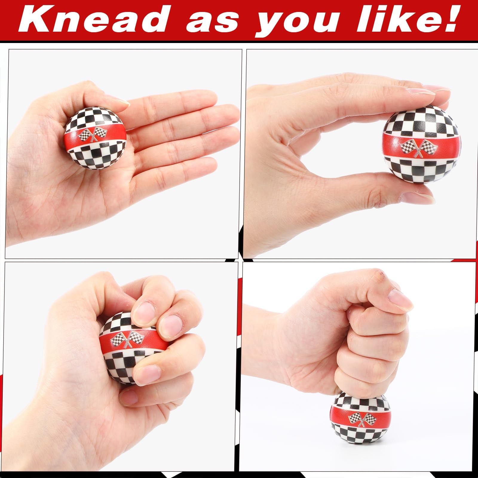 Capoda 24 Pieces Race Cars Party Favors – Bulk 1.57 Inch Race Cars Stress Balls