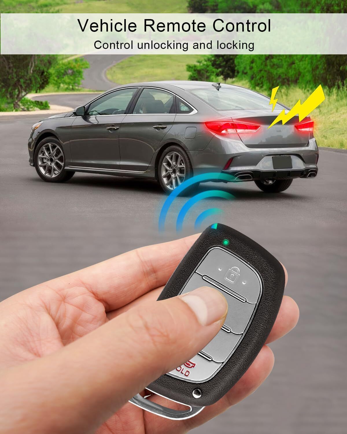 Smart Car Key Fit for Hyundai Sonata 2015 2016 2017, Keyless Entry Remote