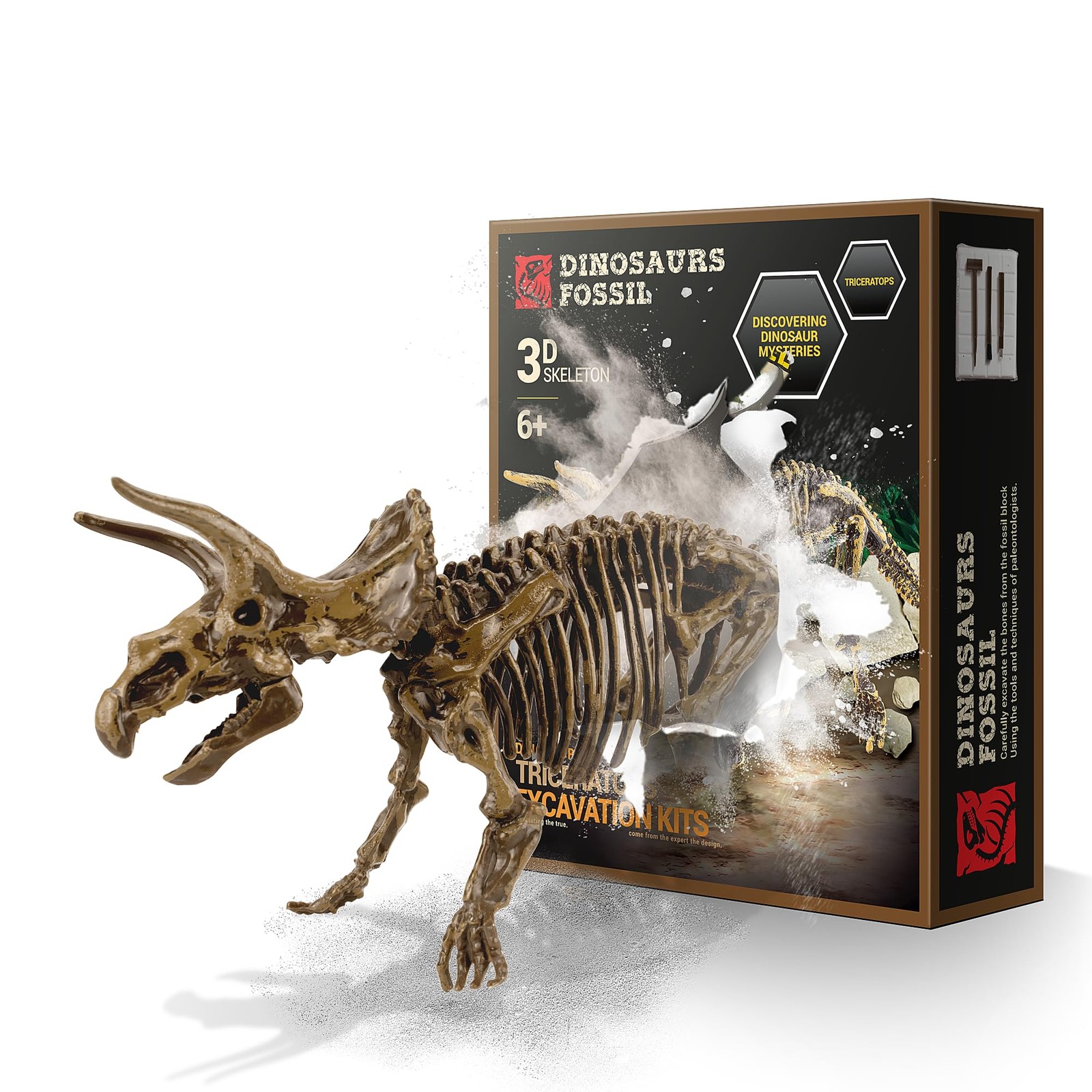 Dig Up Dinosaurs Skeleton Set,Dinosaur Digging Fossil Kit Model Toys,Excavati…