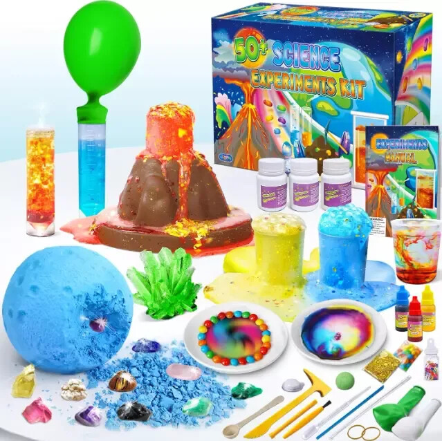 50+ Science Lab Experiments Kit for Kids Age 4-6-8-12, STEM Activities Education