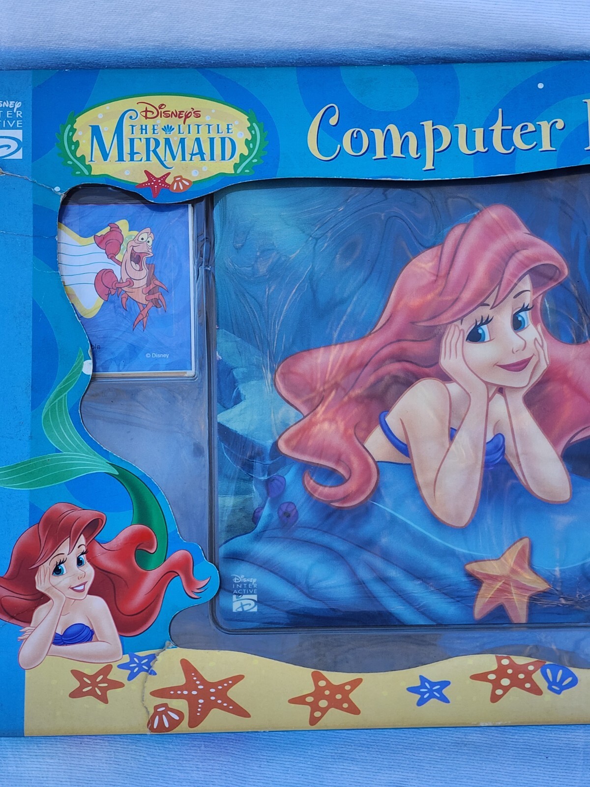 Vintage Walt Disney Interactive Little Mermaid Computer Kit Mouse Pad Stickers
