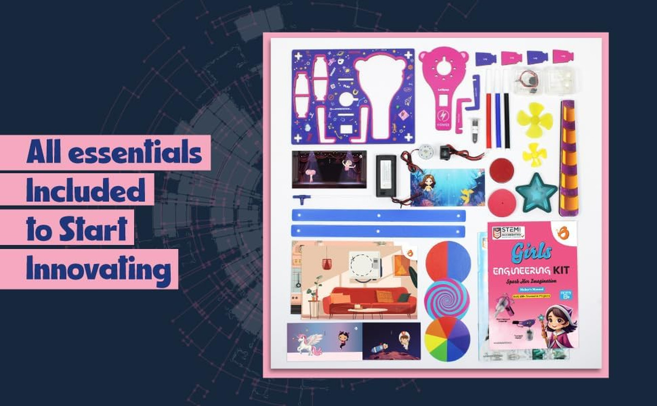 100+ STEM Projects | Girls Mini Engineering Kit for Ages 8 10 12 15 Years | Ulti
