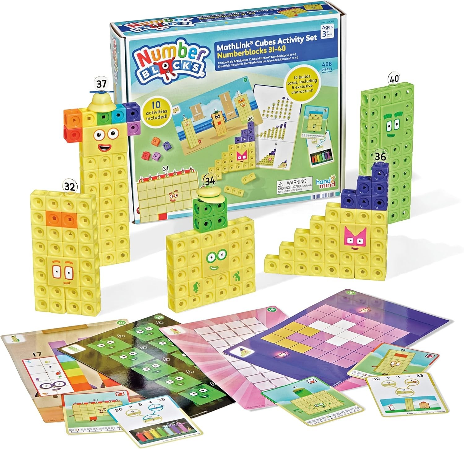 Numberblocks 31-40 MathLink Cubes Activity Set – Learn Numbers & Early Math Skil
