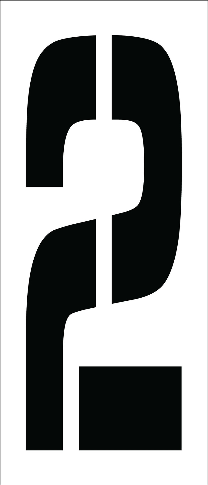NMC National Marker Corp. PMC24-2 Stencil, Number 2, 24 Inch