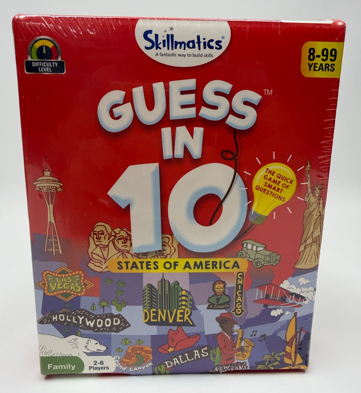 Skillmatics Guess in 10 States of America Educational Trivia Card Game