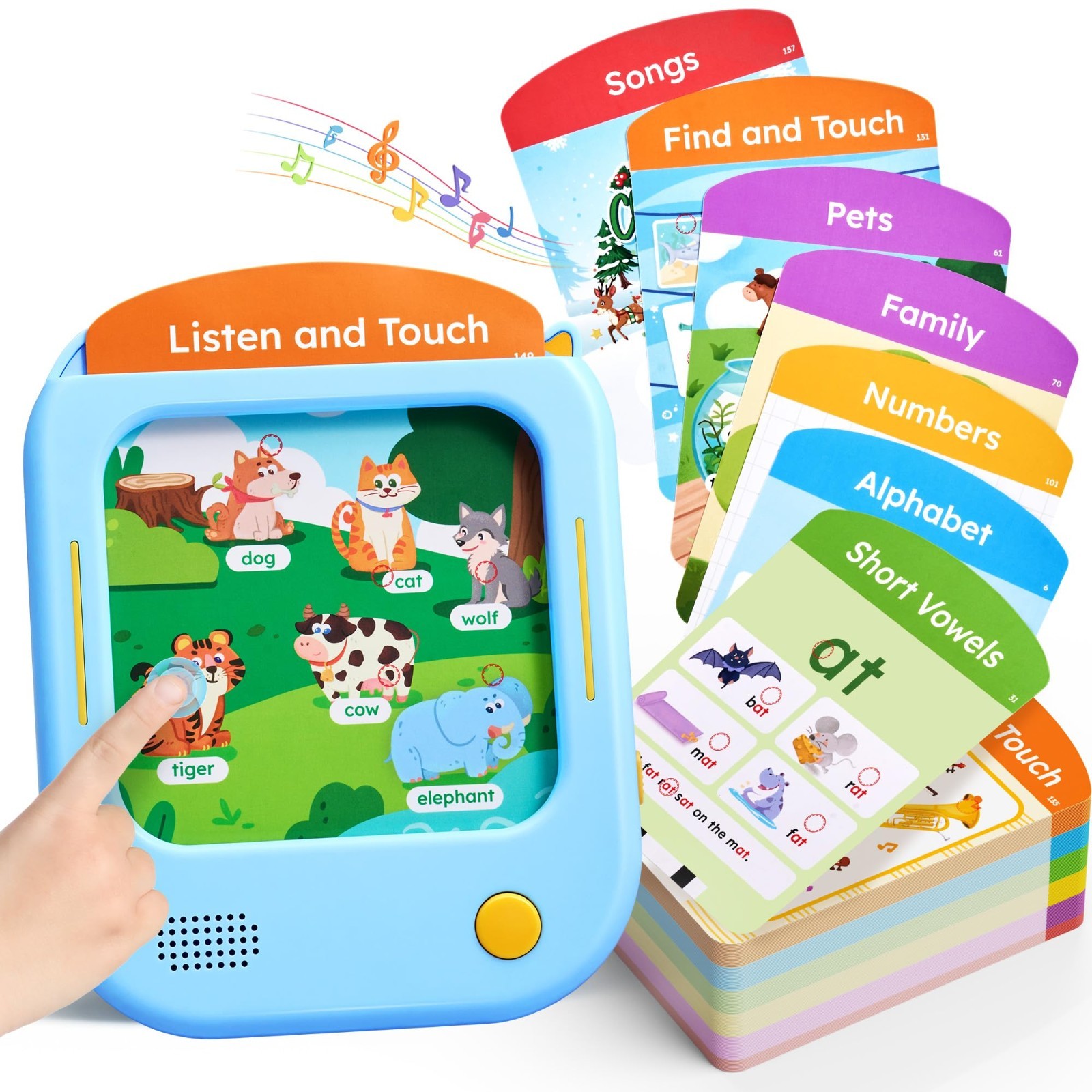 Kids Learning Tablet – Phonics Flash Cards, 600+ Words, 100+ Games, Screen-Free