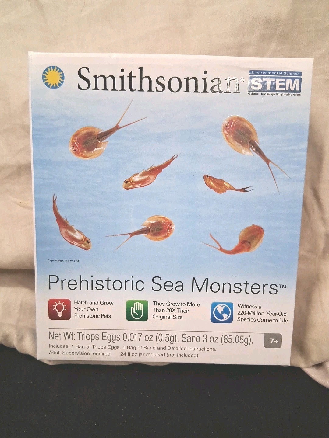 Smithsonian Institution Sea Monsters Prehistoric Pets Triops Eggs Sand Kit STEM