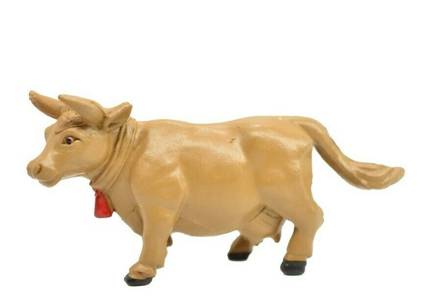 Cow Brown Realistic Small Toy Model Plastic Replica Farm Animal Kids 2.75″ F4150