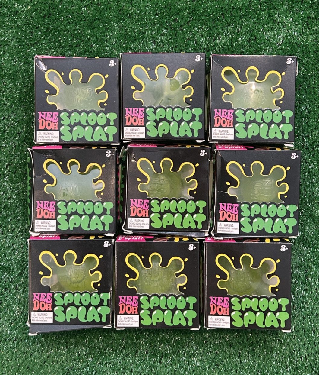 Brand New NeeDoh Sploot Splat Lot Of 9 Green Squish 3+ in Boxes Ships Fast!
