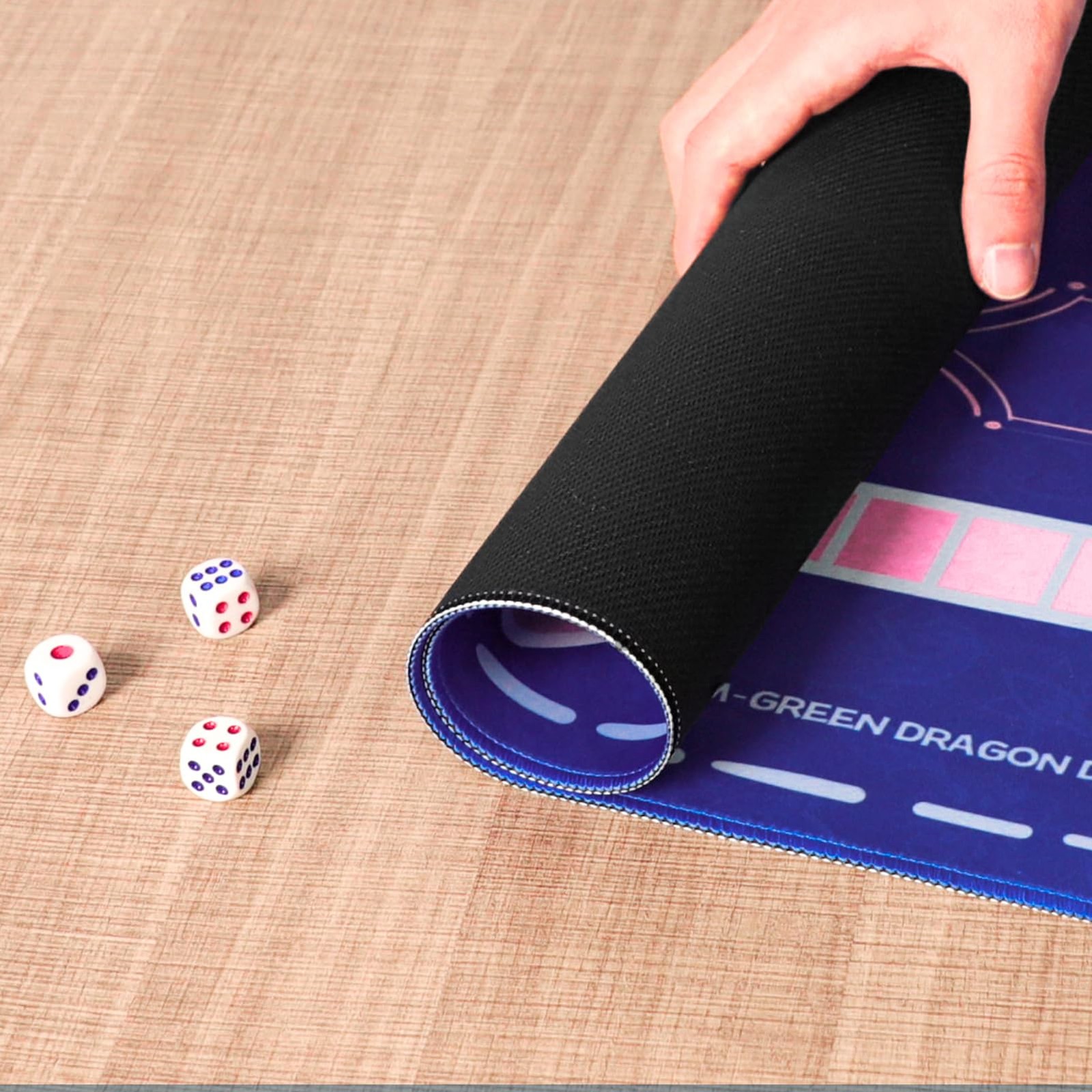 TIASUSAN Blue Mahjong 33 x 33 x 0.08 inches (83.8 x 83.8 x 0.2 cm),