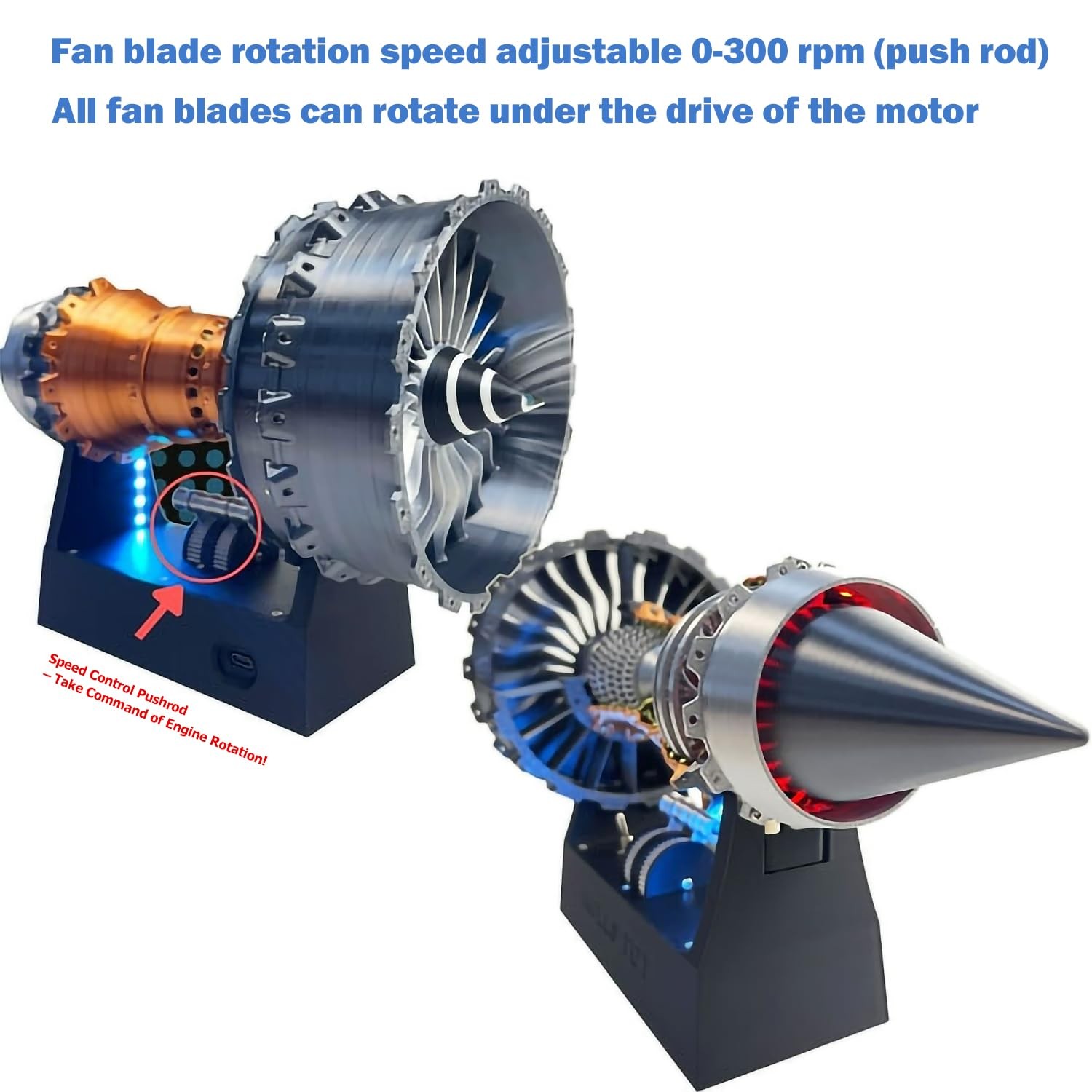 DIY Motorized Turbofan Engine Model Kit for Adults, TR900 Aircraft Turbojet R…