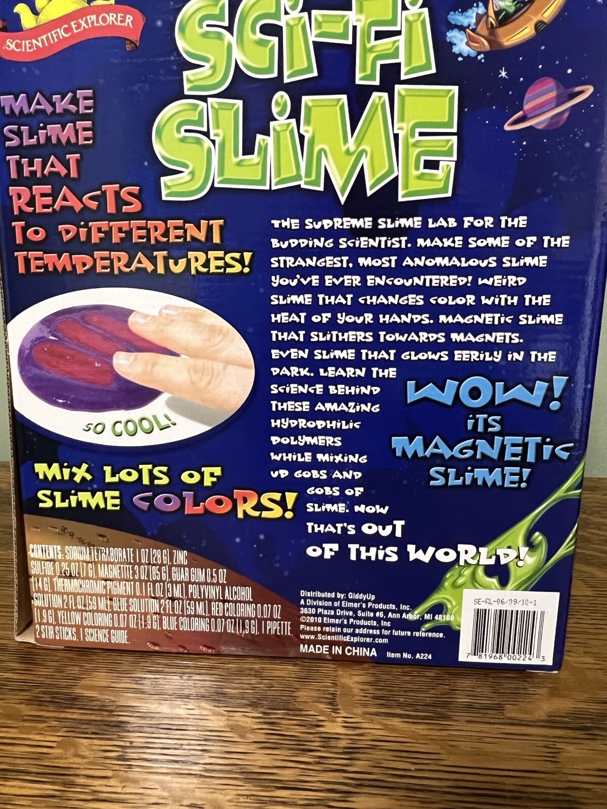 Scientific Explorer Sci-Fi Slime Science Kit 0SA224. Open Box