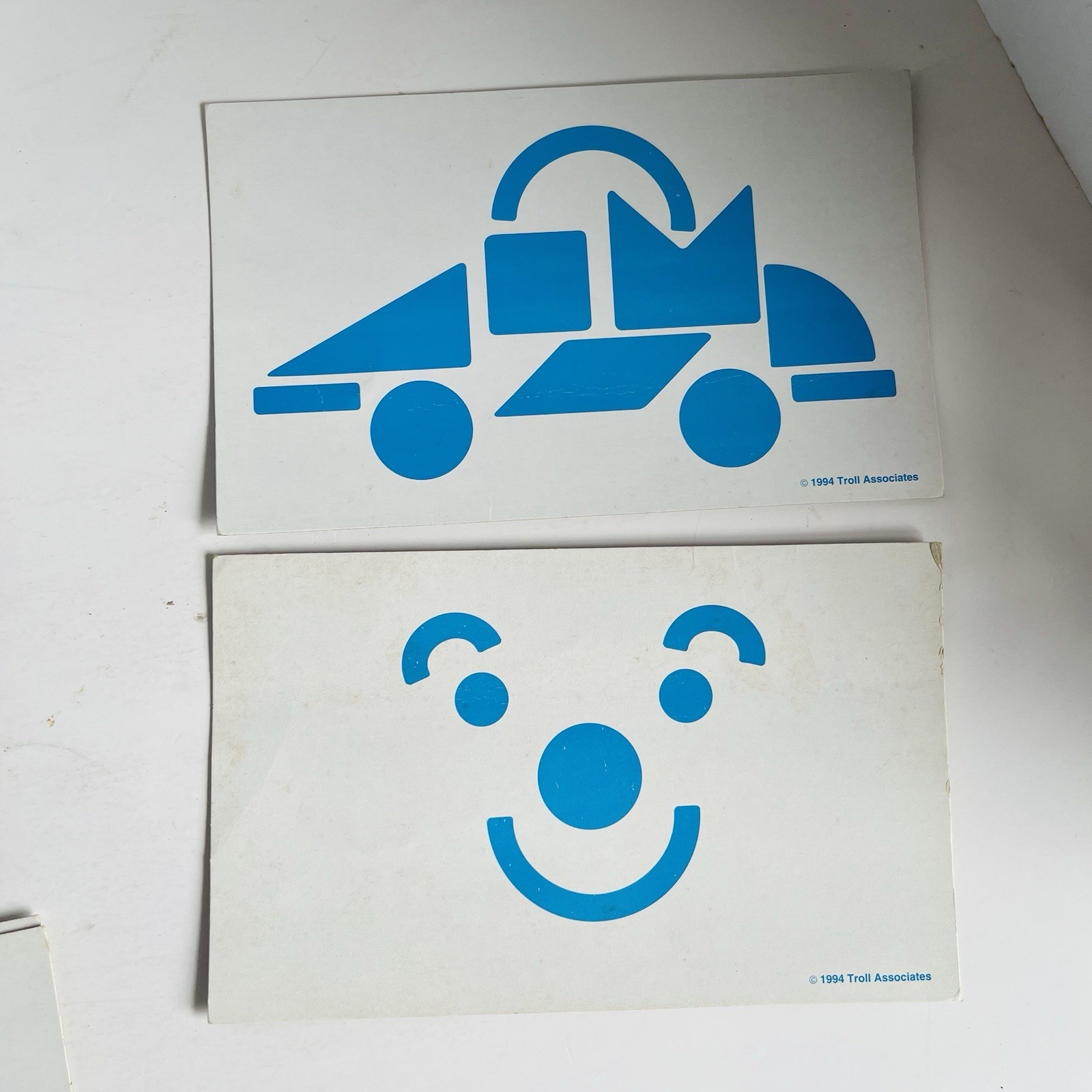 Vintage Troll Associates Tangram Pattern Cards Lot 18 Math 1994 Thin Cardboard