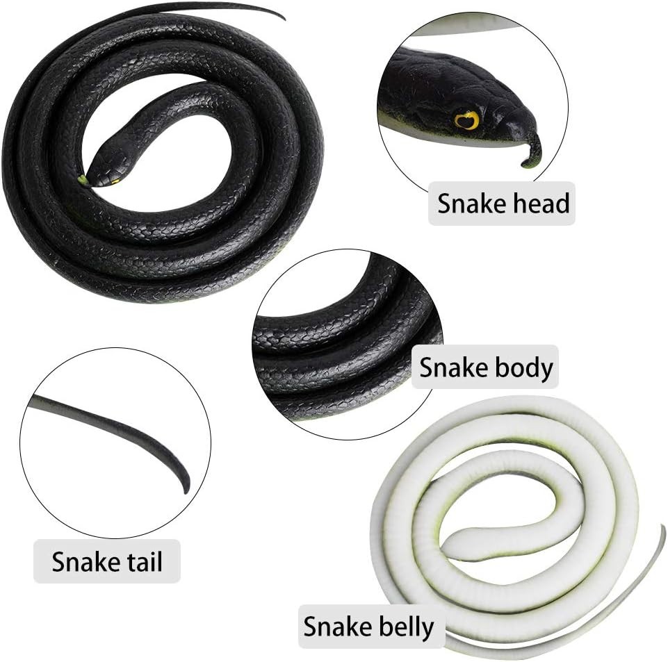7 Pcs Realistic Rubber Snakes – Life-Like Scaring Props for Halloween Fun