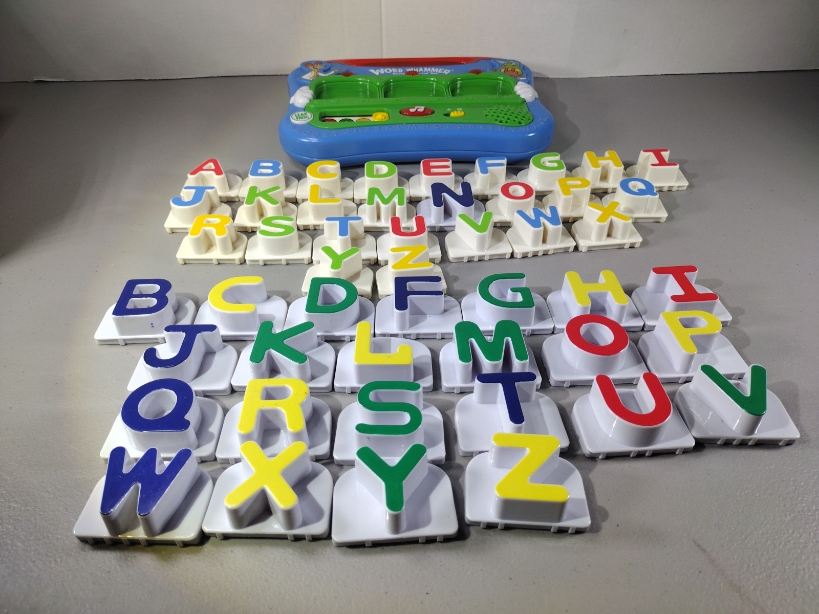 LeapFrog Fridge Phonics Word Whammer Set Complete 26 Magnetic Letters 23 Extra