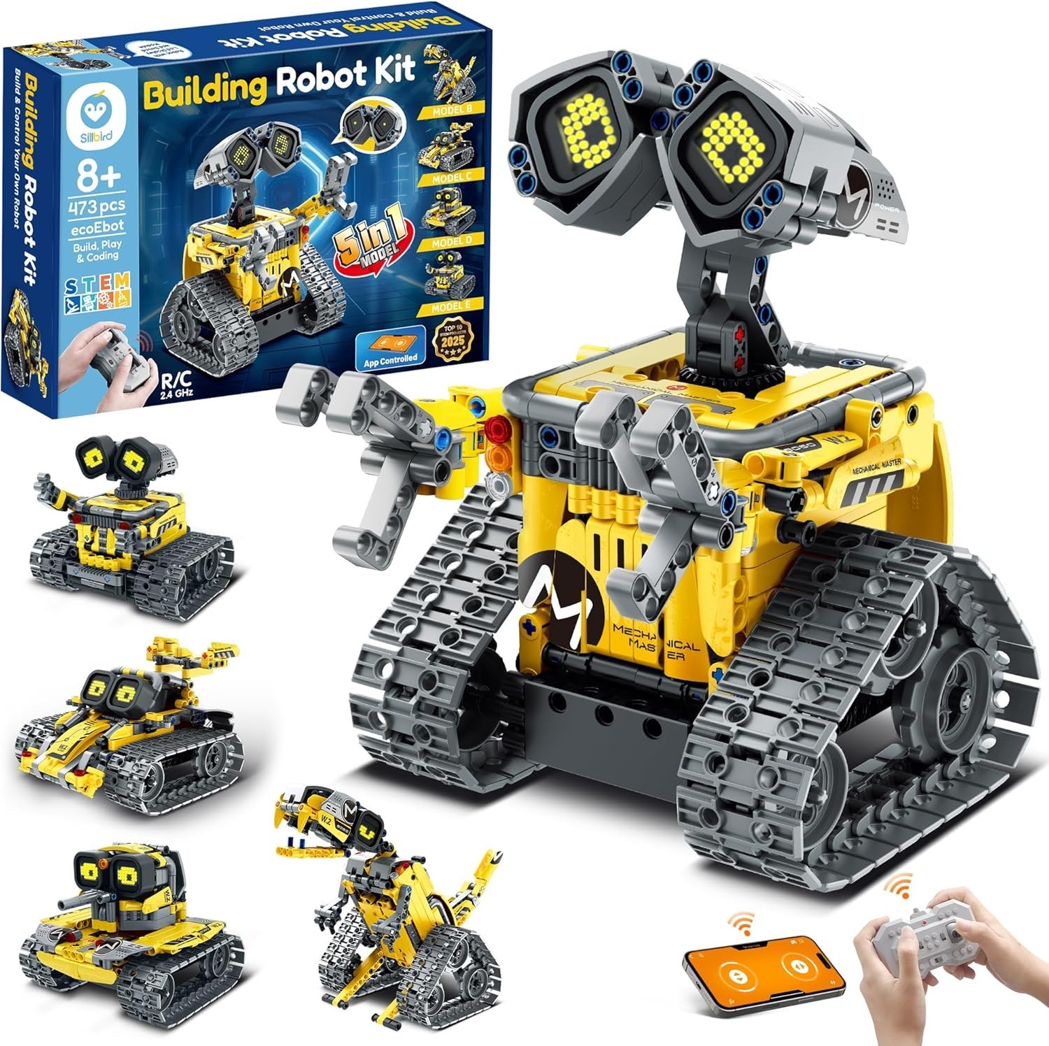 Sillbird Robot Building Kit with Remote Control for Boys Ages 8-14