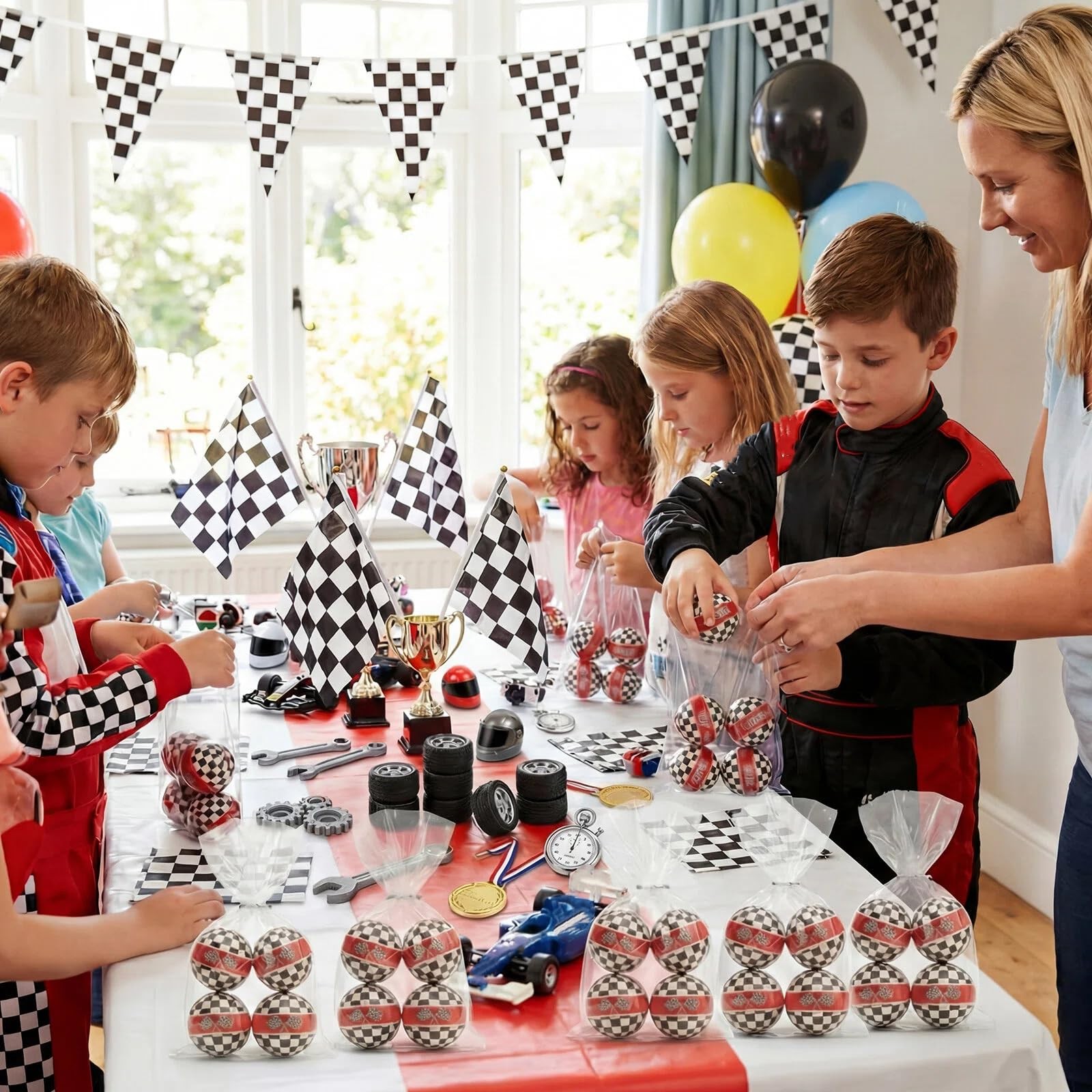 Capoda 24 Pieces Race Cars Party Favors – Bulk 1.57 Inch Race Cars Stress Balls