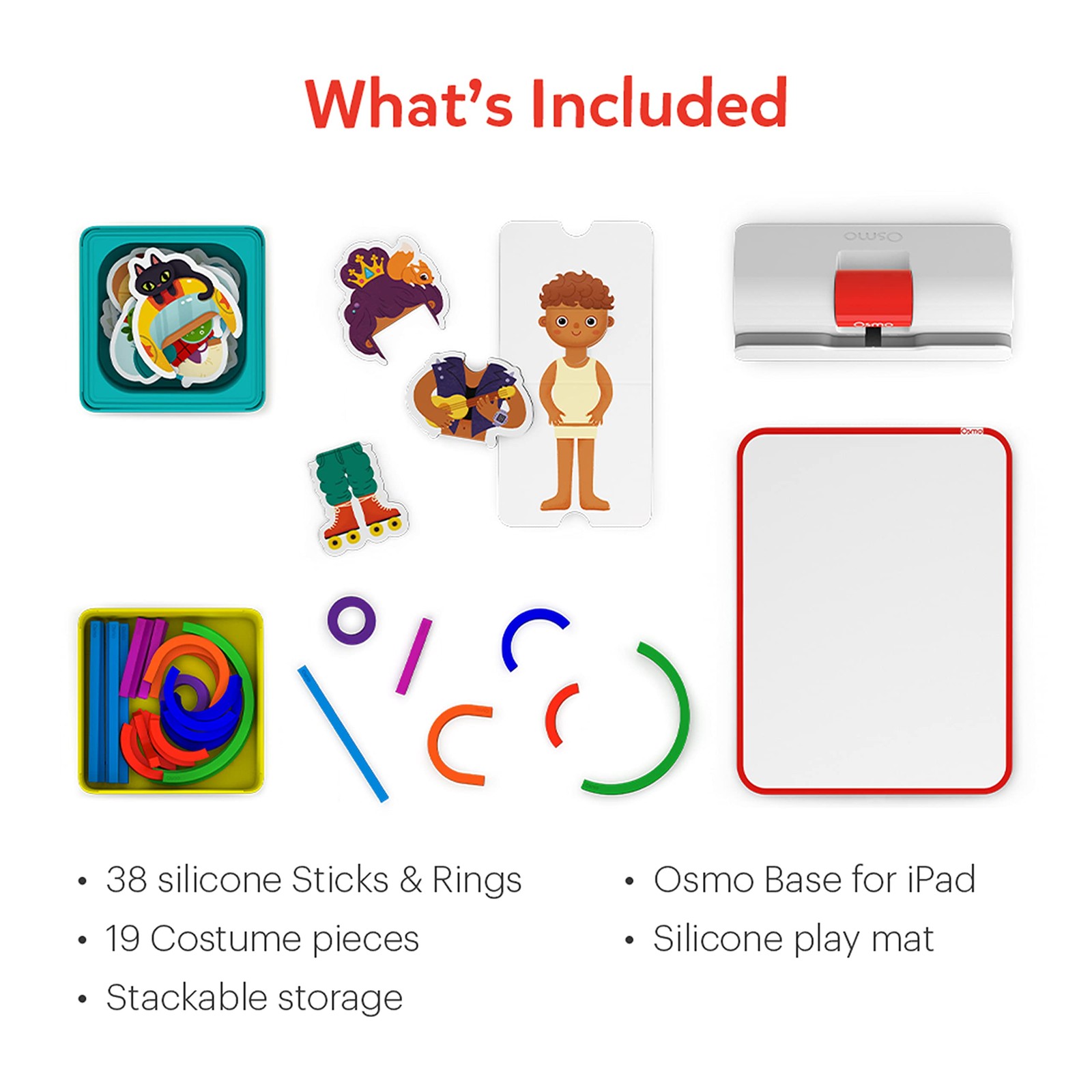 Osmo – Little Genius Starter Kit For Ipad Iphone – 4 Hands-On Learning Games –