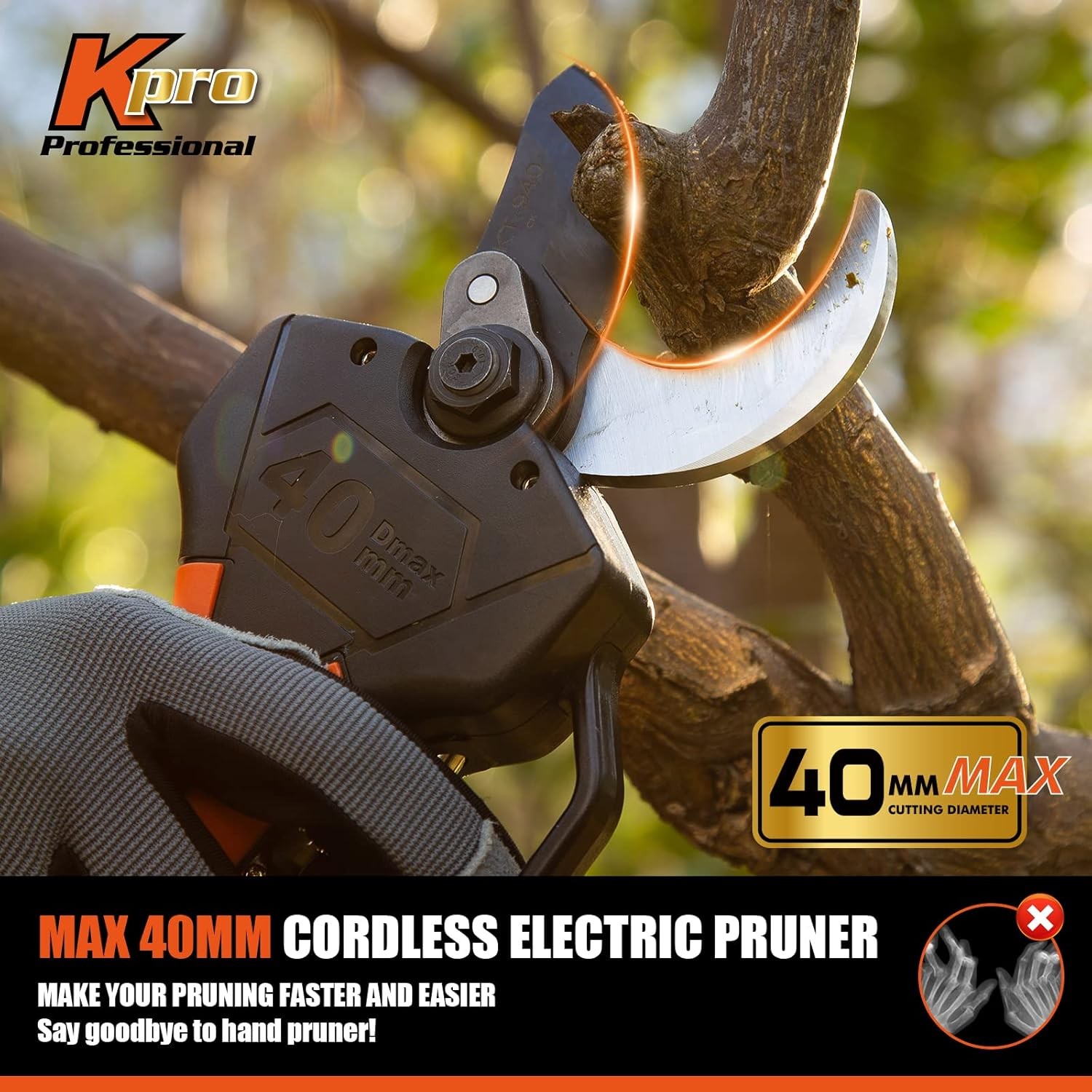 Cordless Electric Pruner 40mm Brushless Cutter