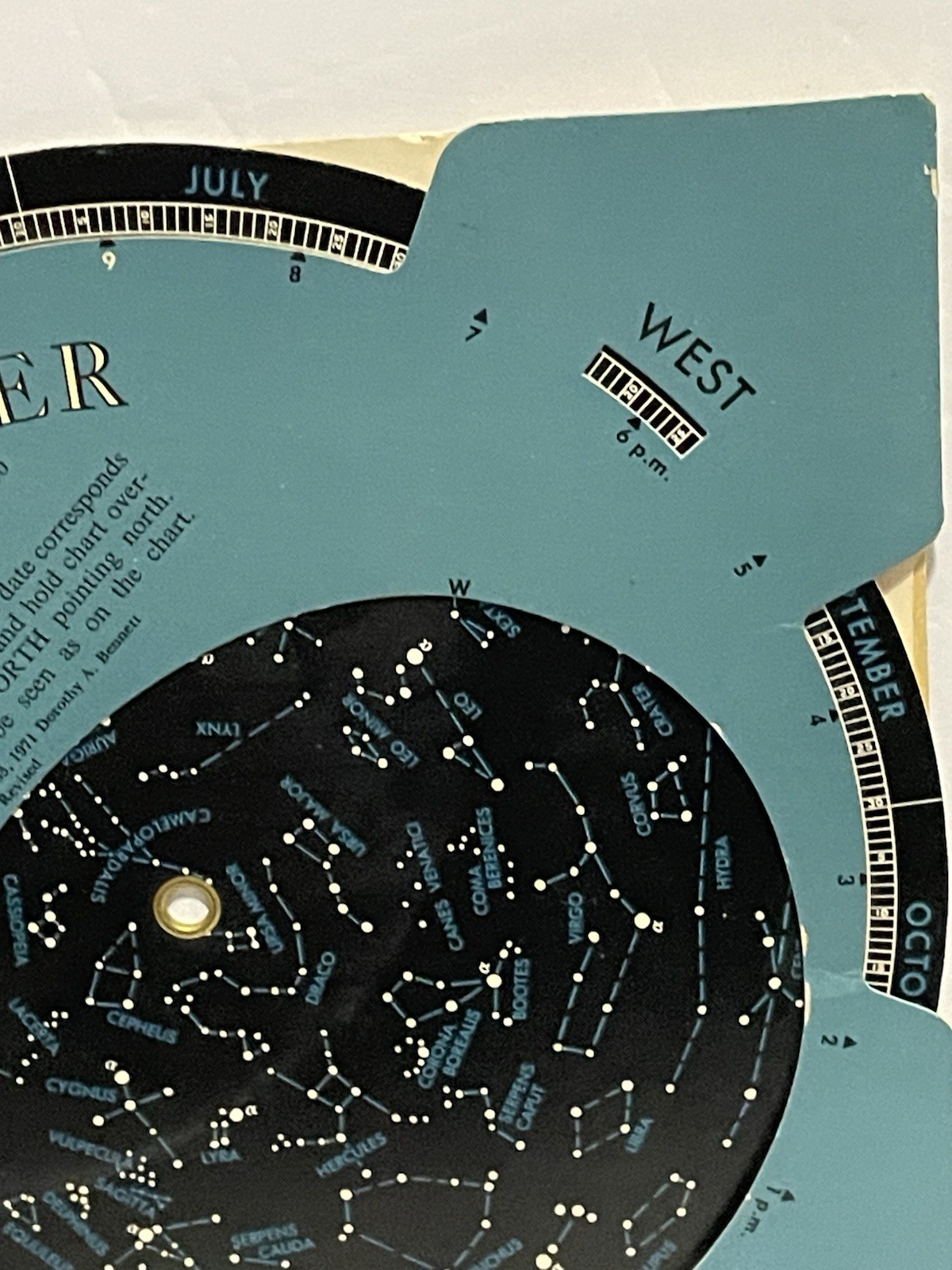 Vintage 1973 Star Explorer Planisphere Rotating Star Chart Dorothy A Bennett