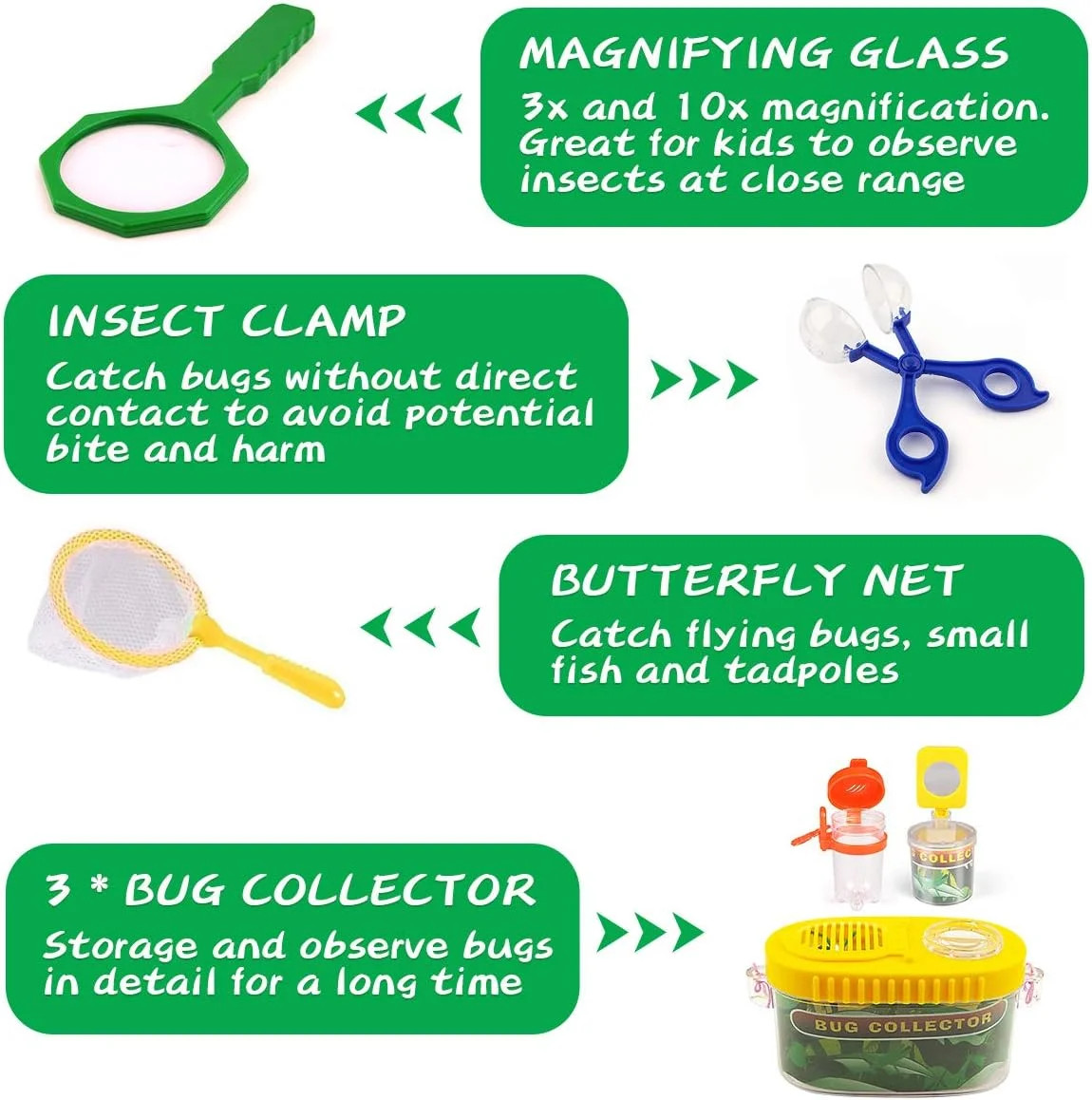 24 Pcs Kids Explorer Kit & Bug Catcher Kit for Kids, Outdoor Toys Adventure Camp
