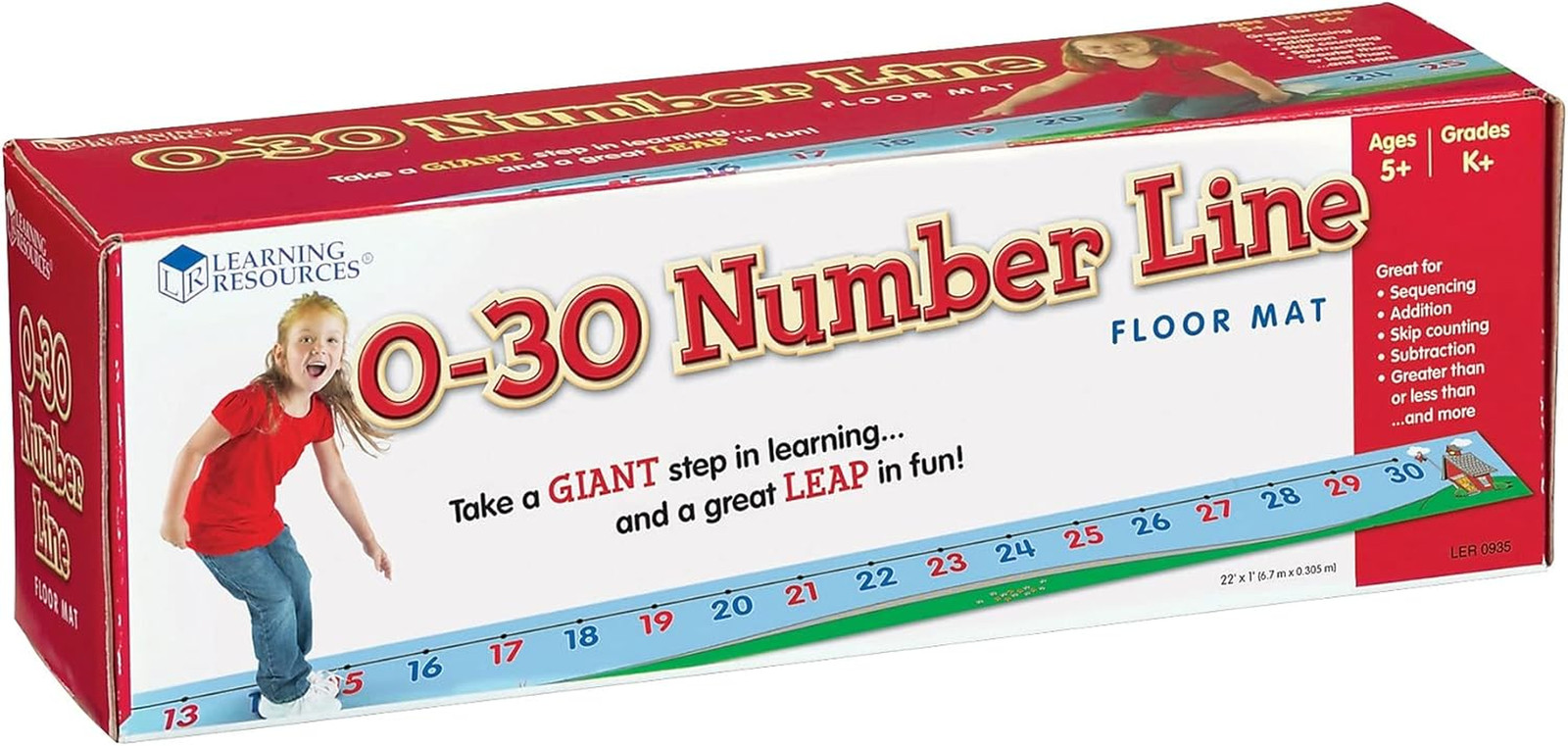 0-30 Number Line Floor Mat – Counting & Numbers, Addition and Subtraction, Math