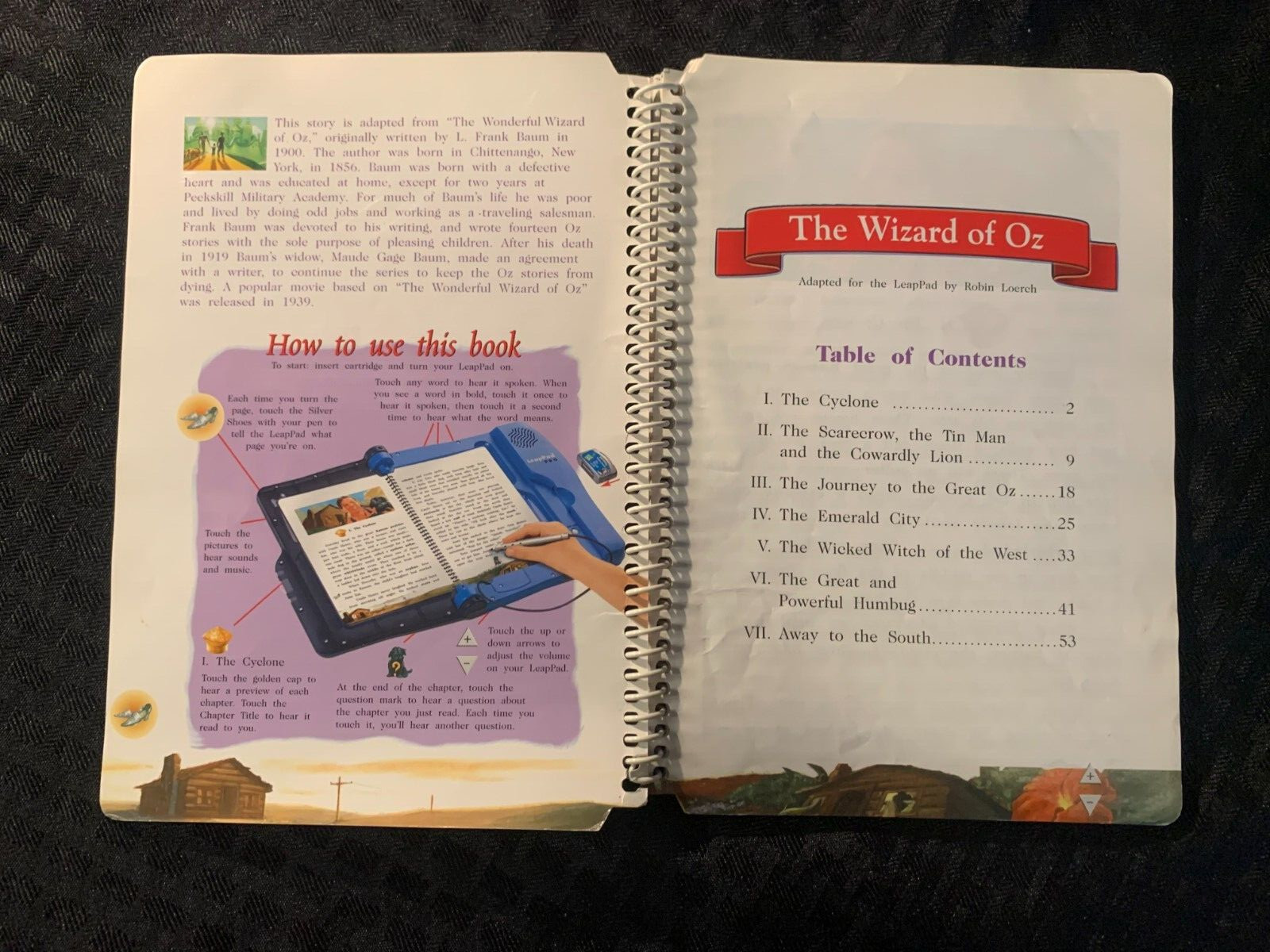 Leap Frog Pad Pro Classics Series THE WIZARD OF OZ Book ONLY NO Game Cartridge