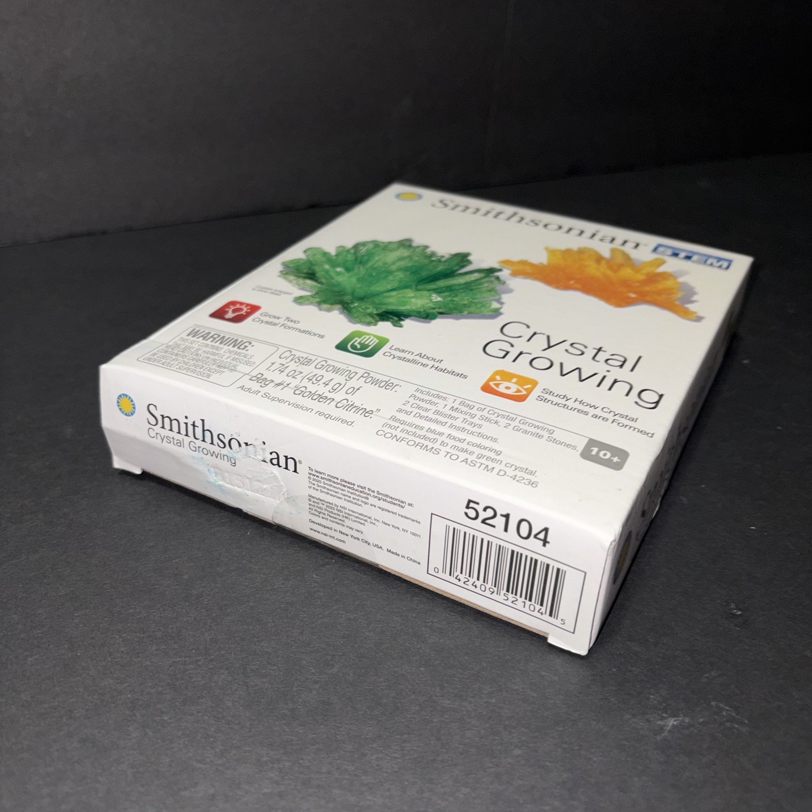 Smithsonian earth science STEM Crystal Growing Kit New in Box Age 10+