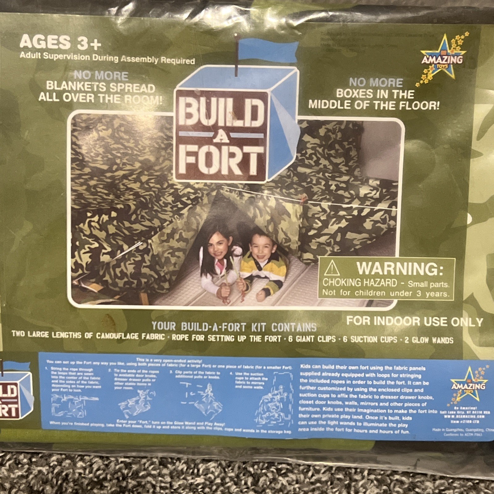 Build a Fort Kit In Camouflage By be Amazing Toys Kids, Hunting, Outdoors, Boys