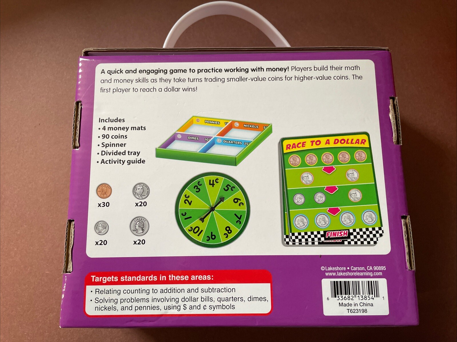 Grab & Play Math Game: Money, 2-4 Players, First And Second Grade