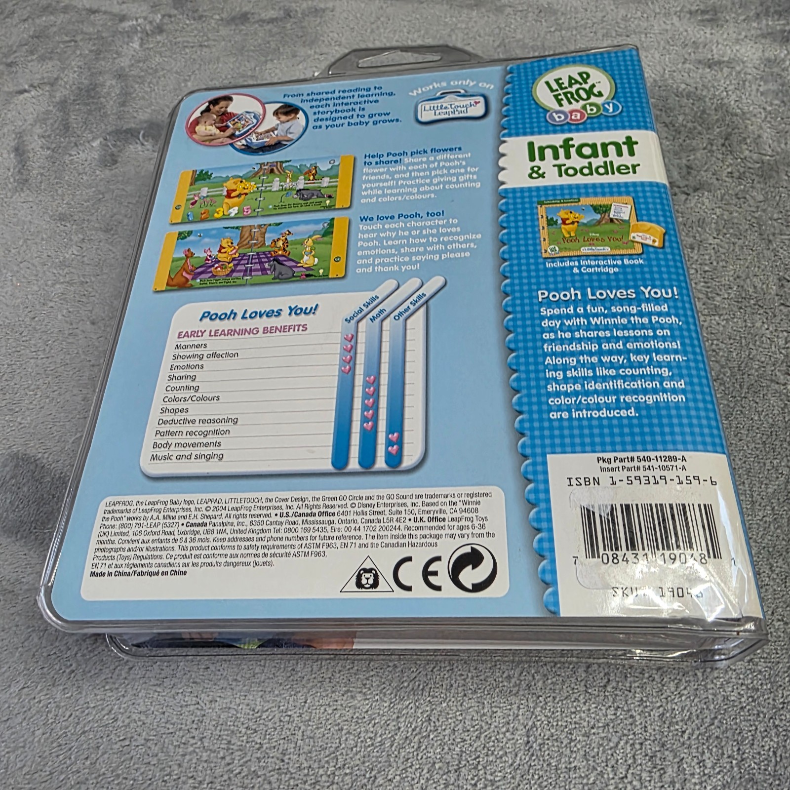 NEW Leap Frog BABY and Toddler Little Touch Leap Pad Book Disney Pooh Loves You!