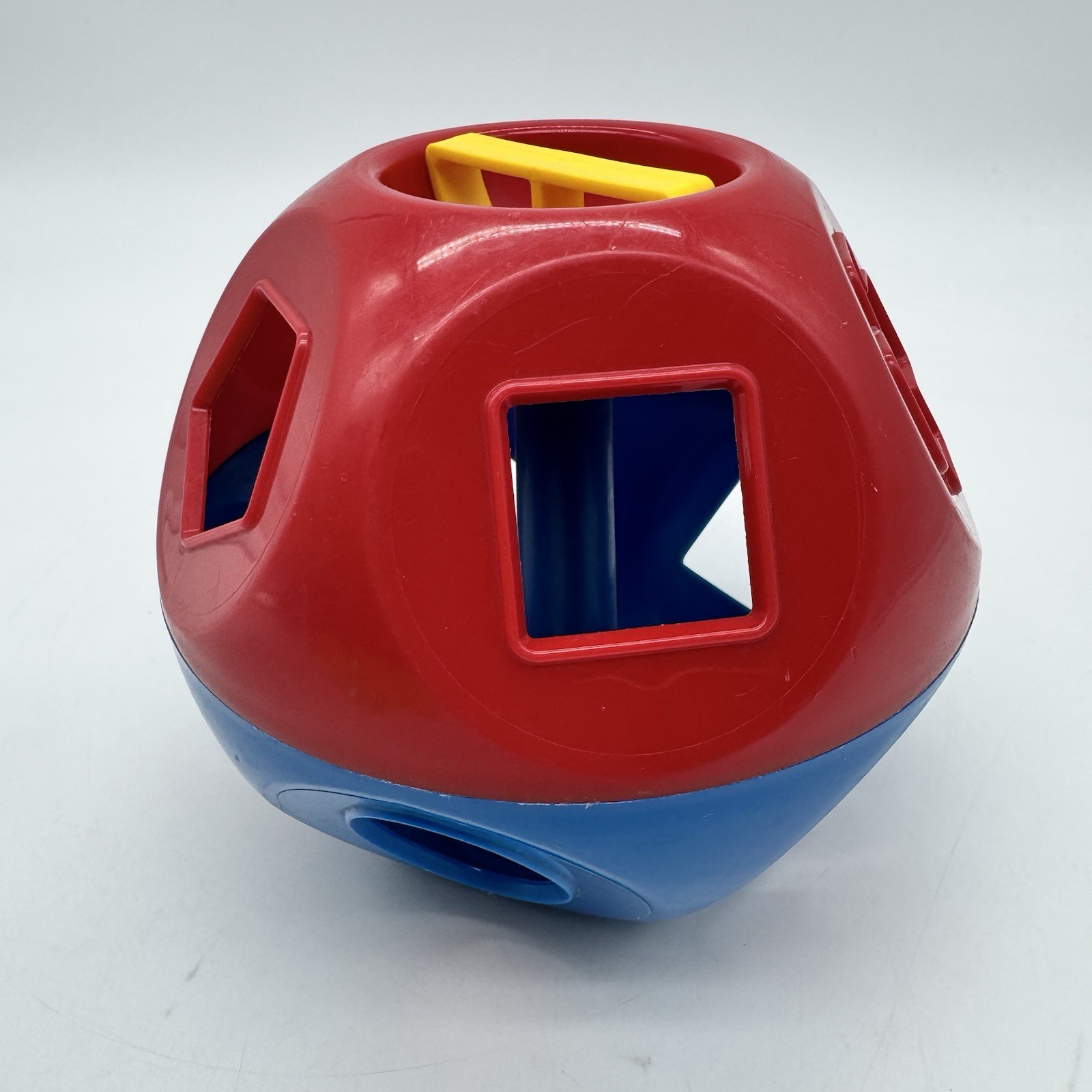 Tupperware Shape O Ball Puzzle Block Toy X10 Puzzle Piece Complete Red & Blue 10