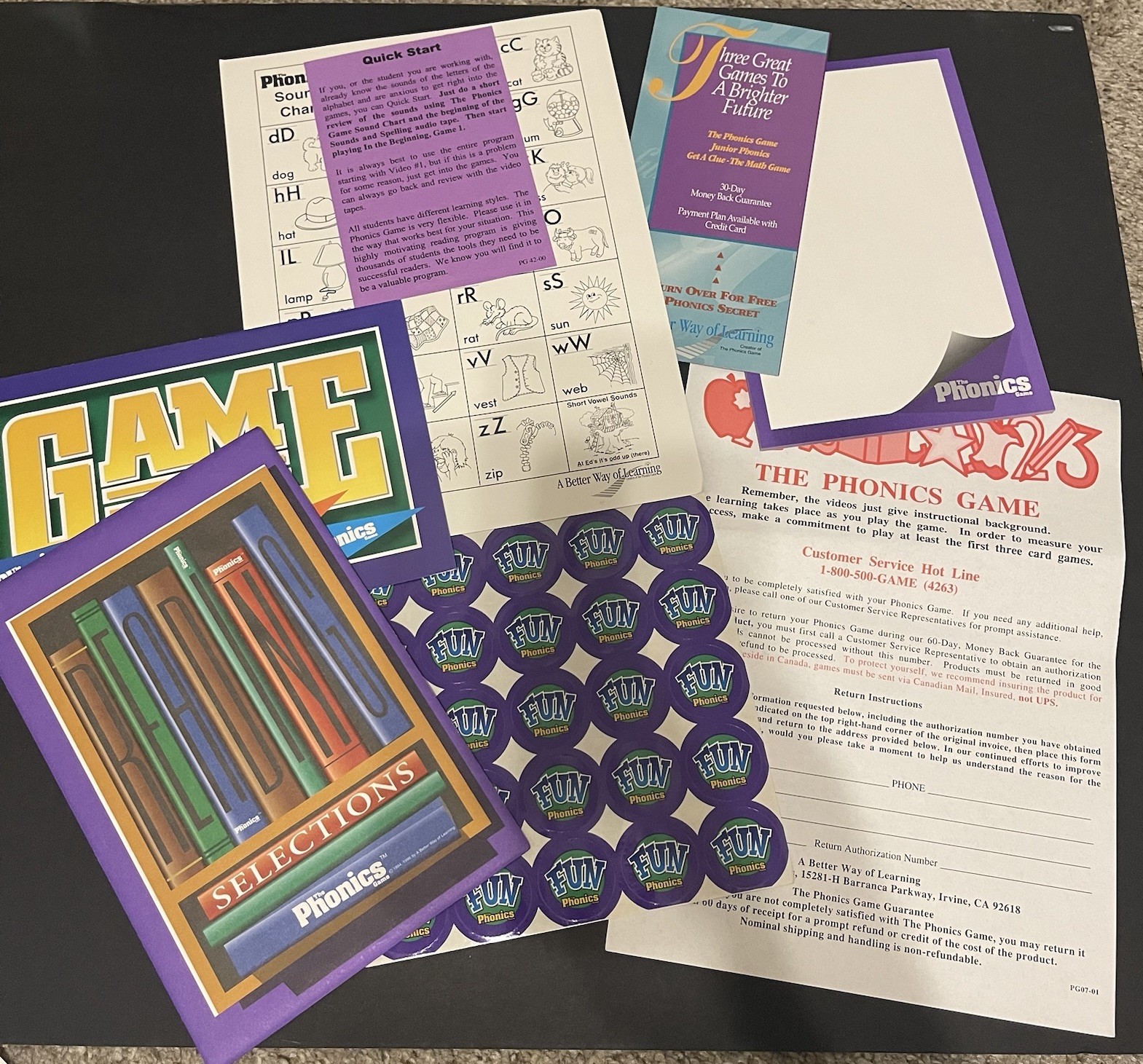 The Phonics Game A Better Way of Learning Vintage 1998 Homeschool Reading