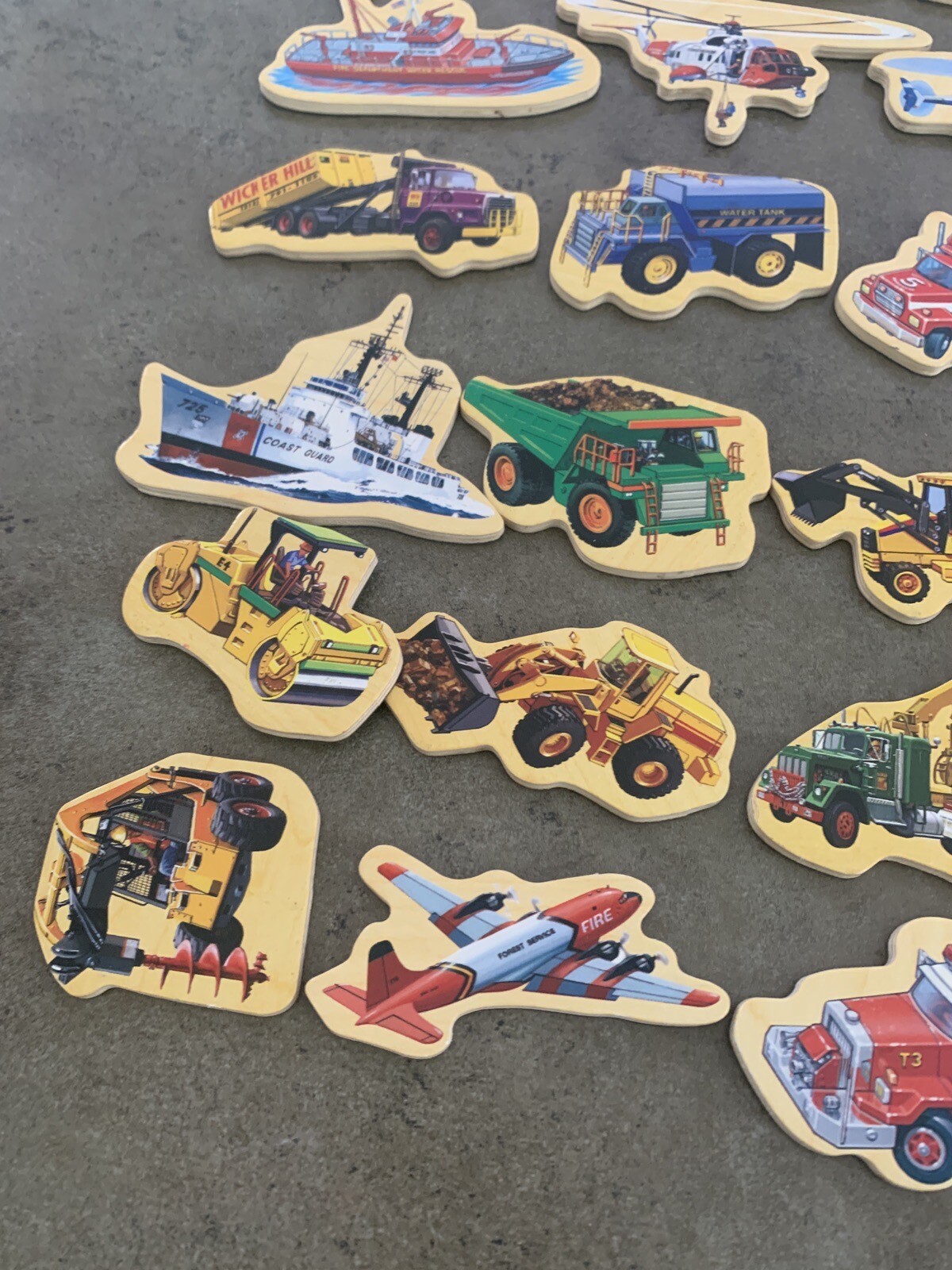 Lot Of 40 Vehicles Of All Kinds Magnets. Vintage Cars Fridge Magnets