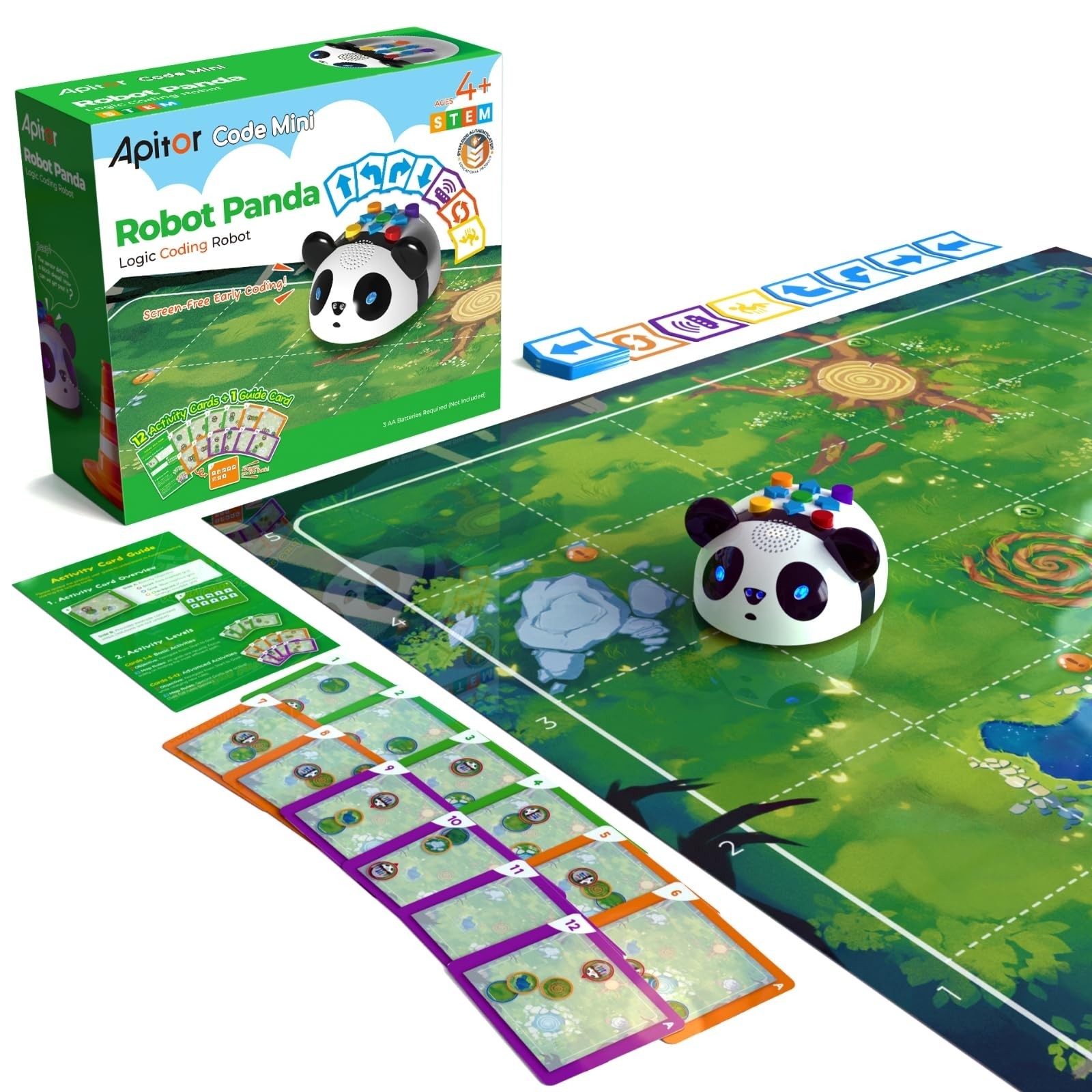 STEM Coding Robot Activity Set – 48 Pieces, Screen-Free Learning Toy, Smart Sens