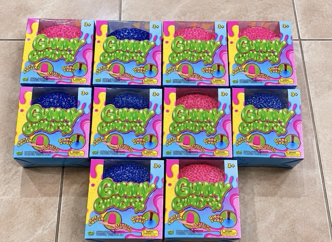 Gummy Gumdrop Squishy Blue Factory Sealed New TikTok Sensory Toy x 10