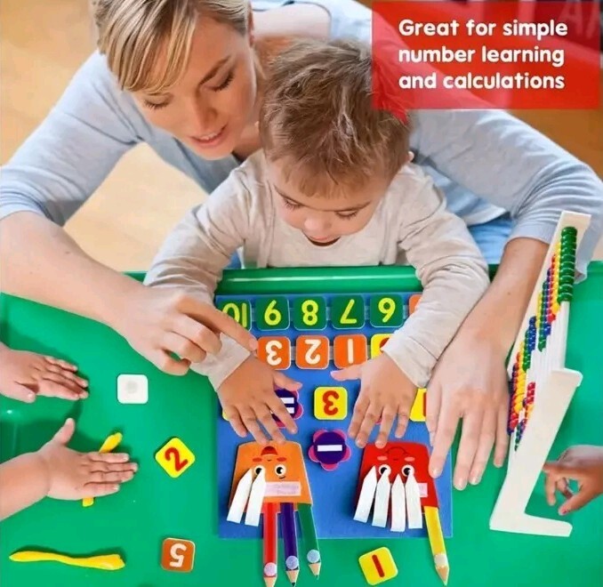 Preschool Educational Math Counting Early Learning Toy For Toddlers Soft Felt