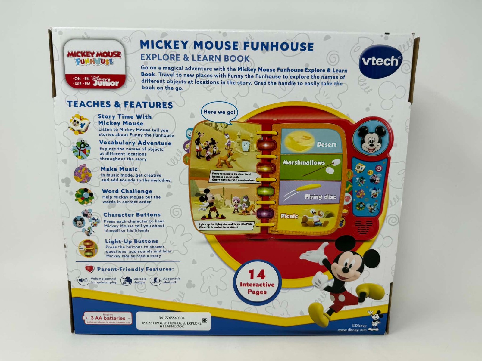 VTech Disney Junior Mickey Mouse Funhouse Explore & Learn Book Baby and Toddler