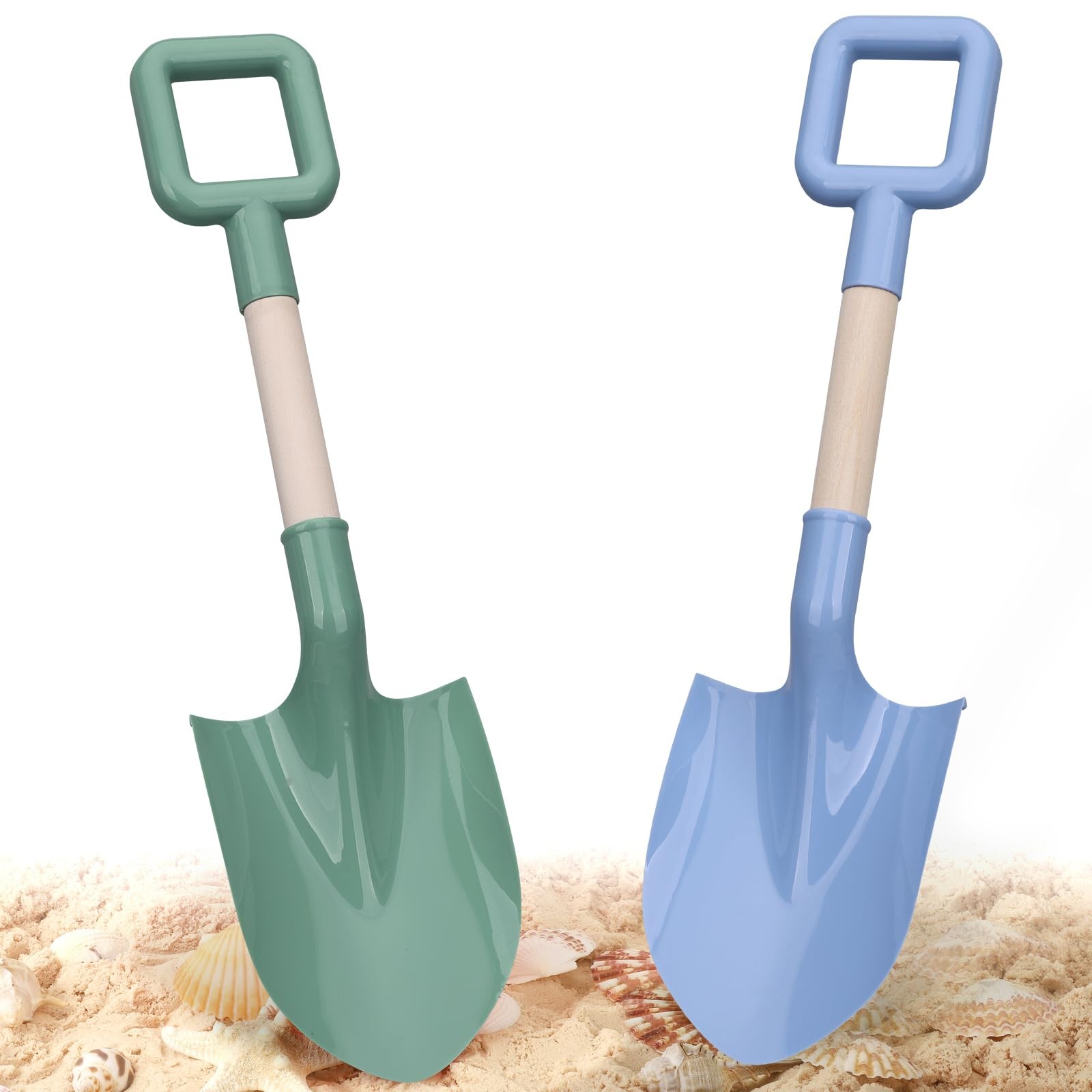 Dilabnba16in/40cm Kids Beach Spades Small, 16 inches (40 cm) length, Green