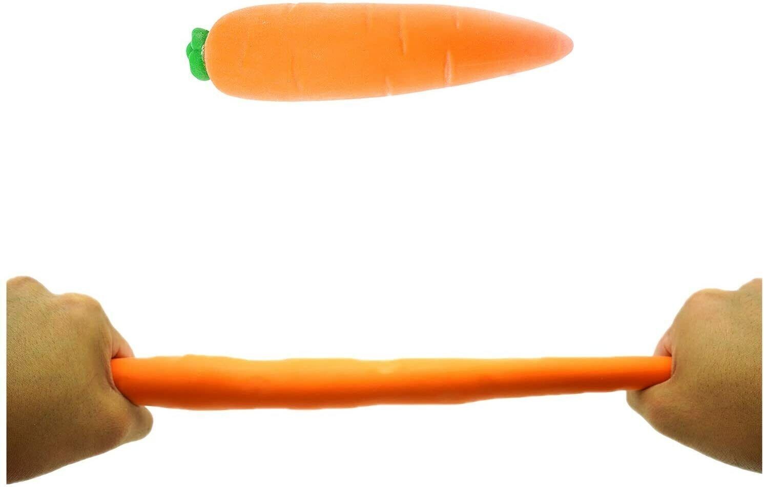 2 Pack- ABC Stretchy Carrot Stress Toy ( 1 carrot 7 inch 9oz) .