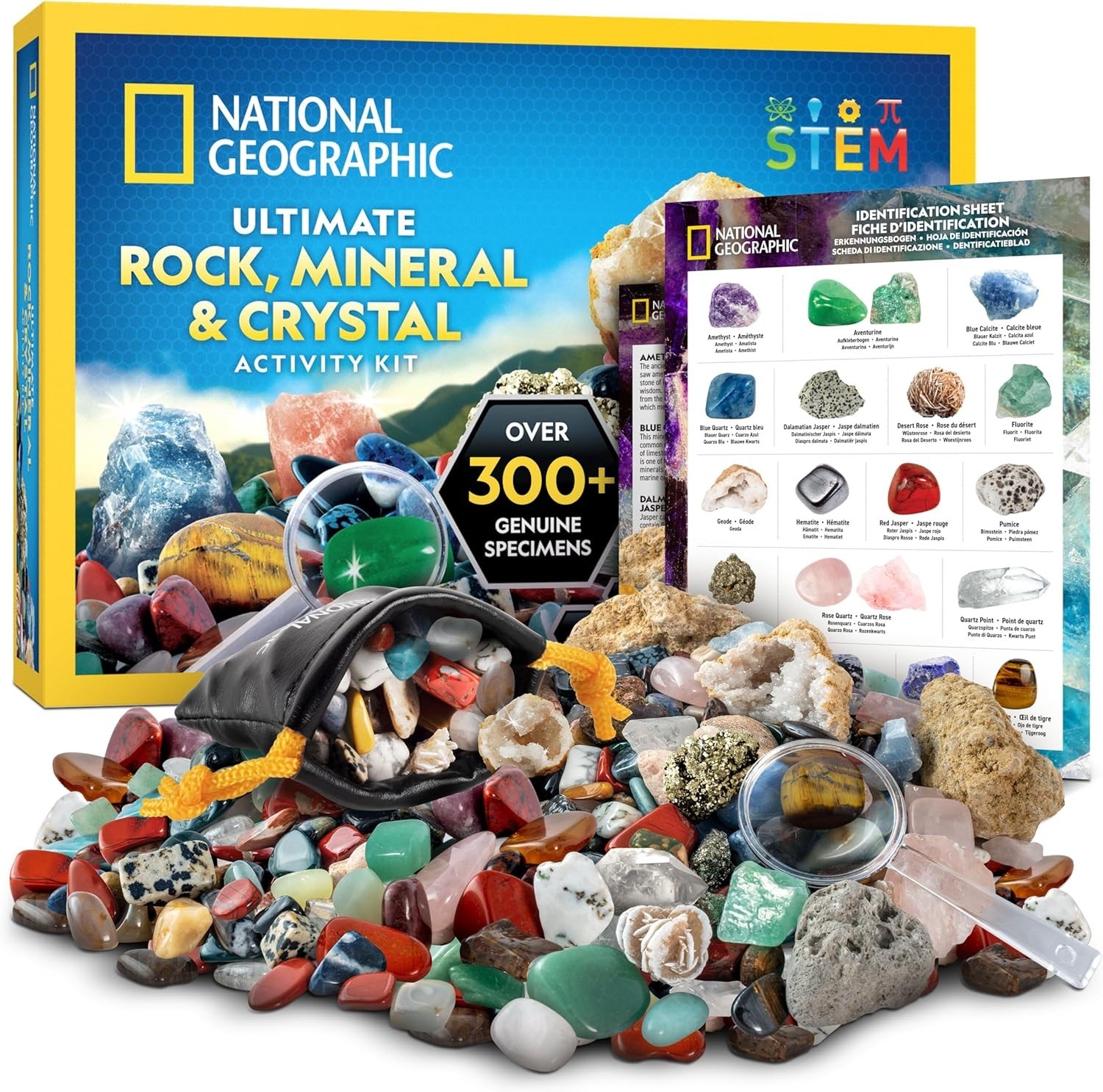 Ultimate Rock Collection Kit for Kids – 300+ Specimens, Geodes & Learning Guide