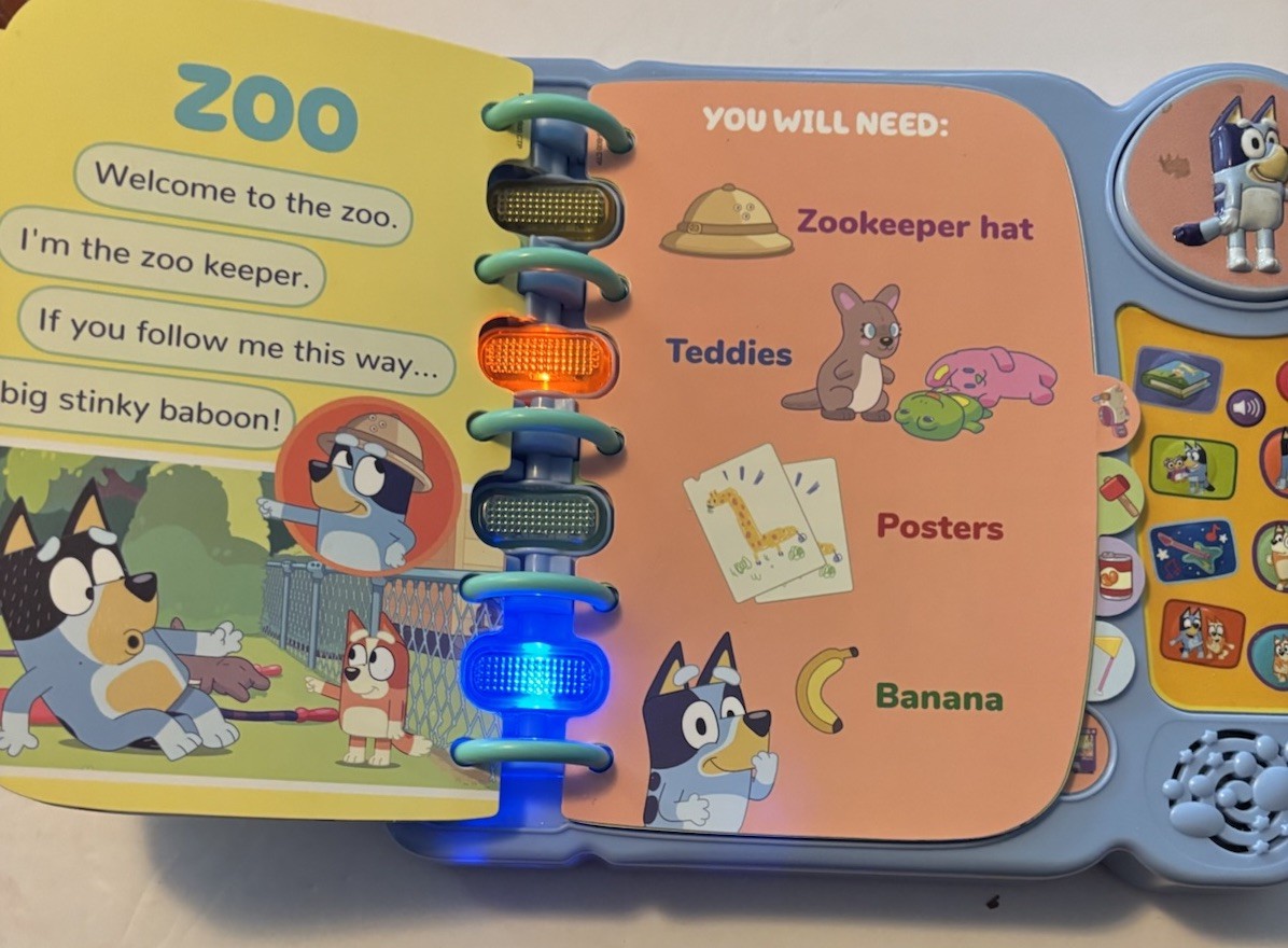 VTech Bluey’s Book of Games Interactive Learning Toy Ages 3+ WORKING