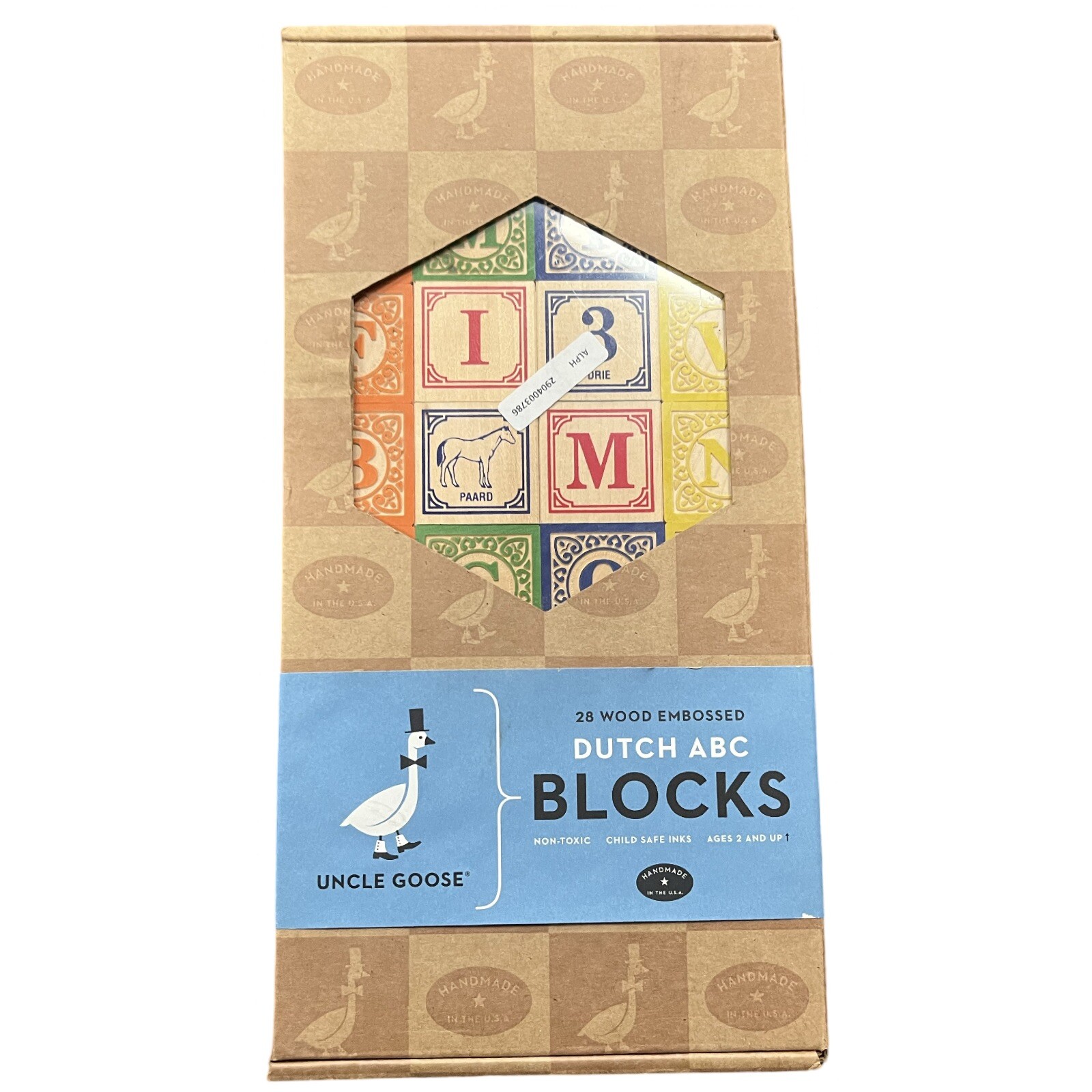 UNCLE GOOSE DUTCH ABC ALPHABET AND NUMBER BLOCKS