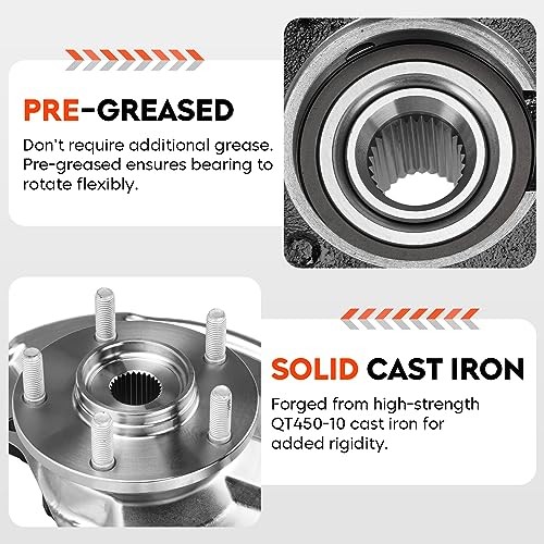 Front Steering Knuckle & Wheel Bearing Hub Assembly Front Right + Front Left