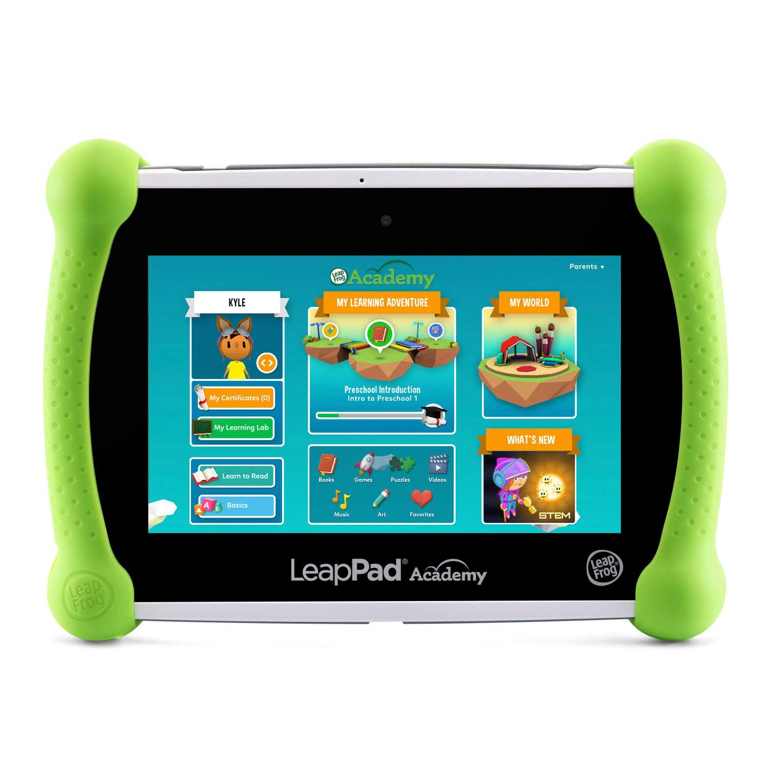 LeapFrog LeapPad Academy Kids’ Learning Tablet, 8.5″ x 5.9″ x 0.6″, Green