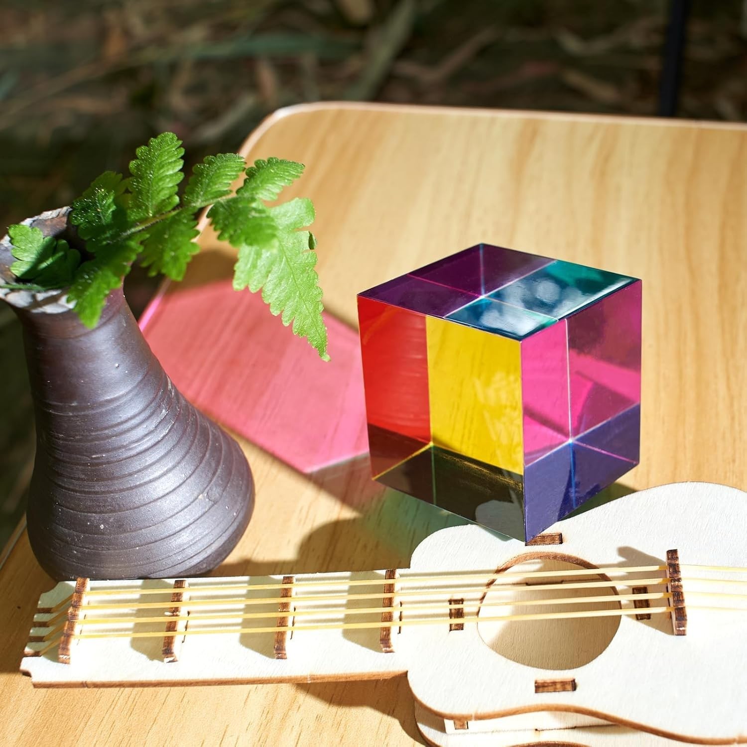 CMY Mixing Color Cube, 70mm 2.75 inch Acrylic Prism for Home or Office Decora…