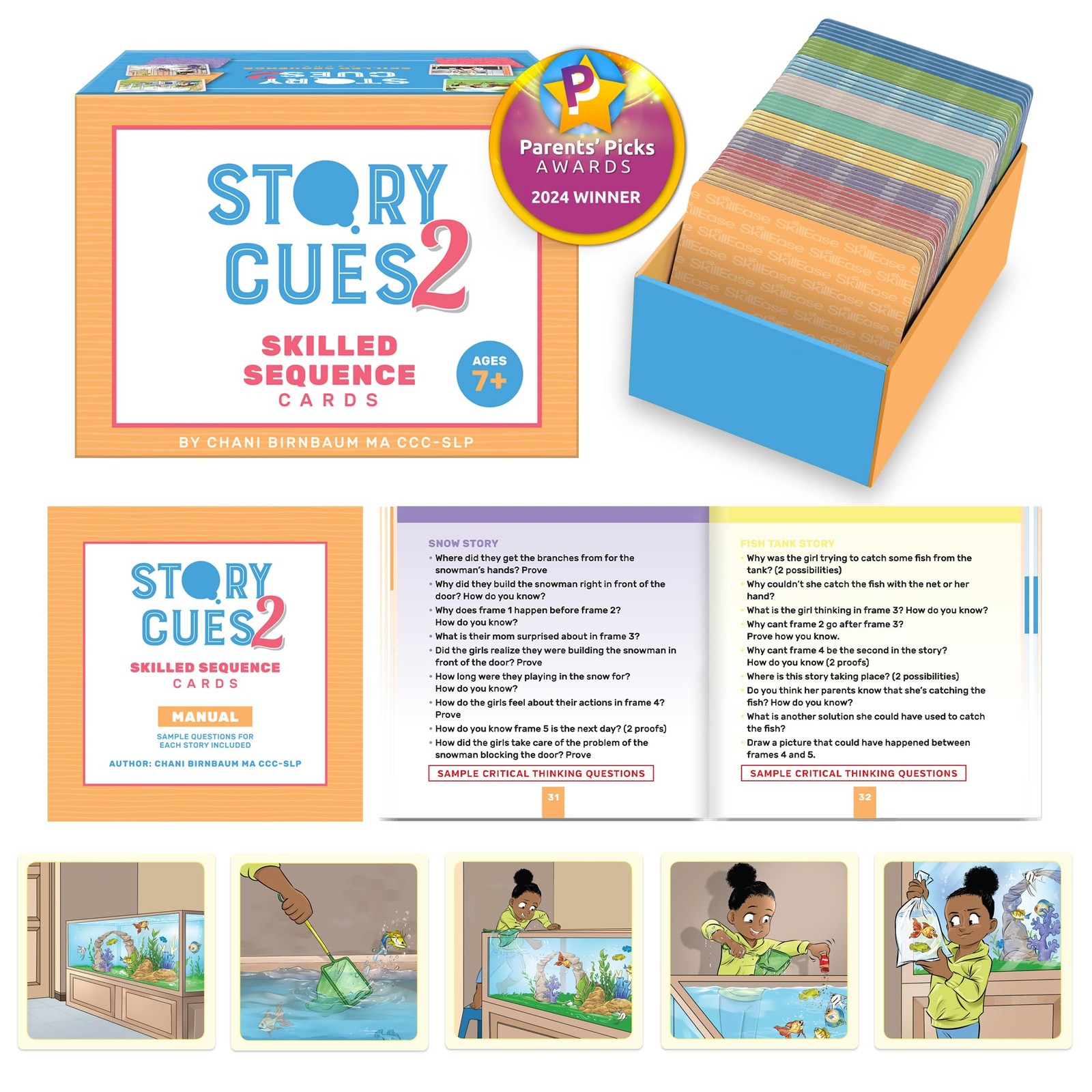 SkillEase Story Cues 2 Sequencing Cards – Speech Therapy & Social Skills Game