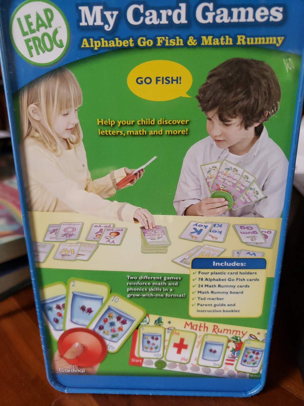 Leap Frog My Card Games Alphabet Go Fish, Math Rummy Learning Activity cards