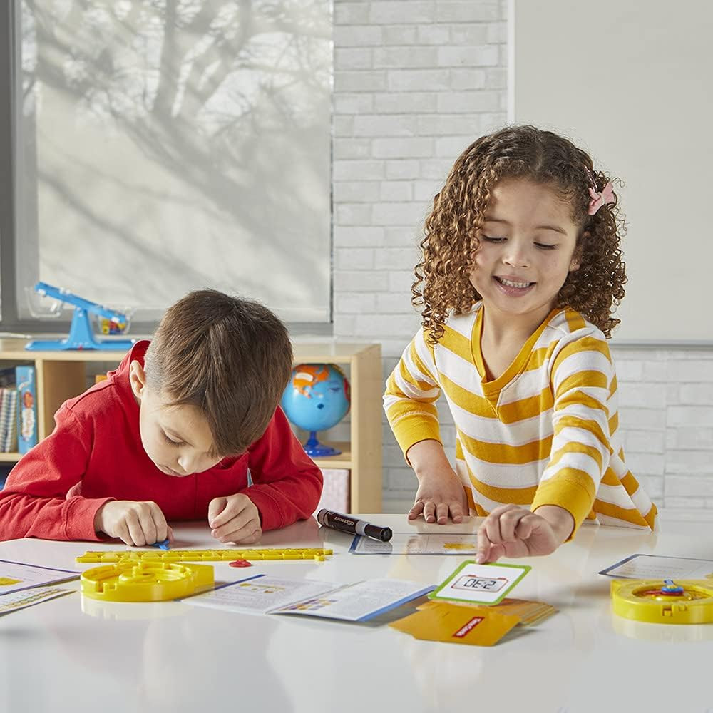 Telling Time Basics Center Kit – Learn to Tell Time Activity Set with Analog Cla
